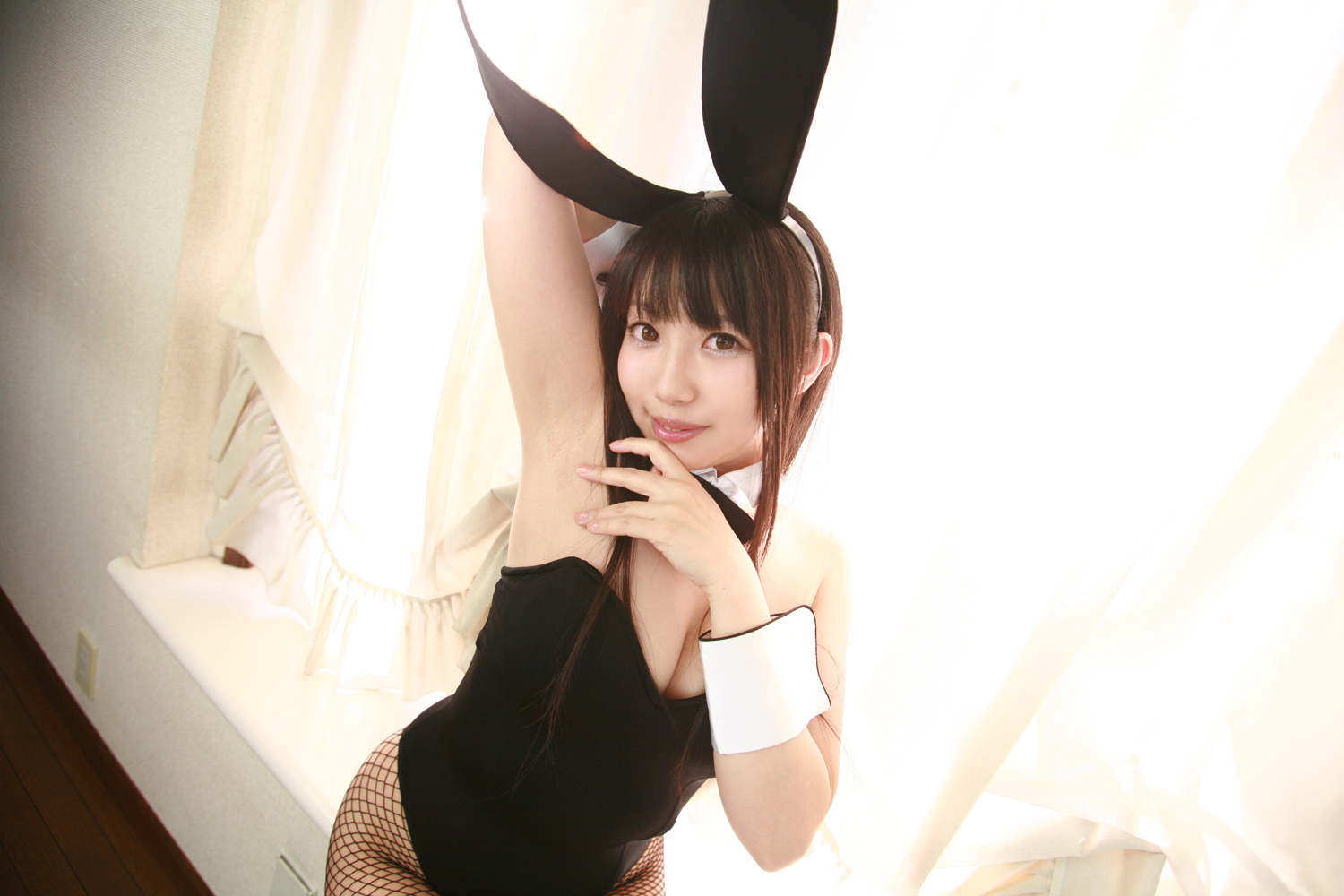 People 1500x1000 Japanese women Japanese women Asian cosplay Tenshi Myu bunny girl fishnet pantyhose