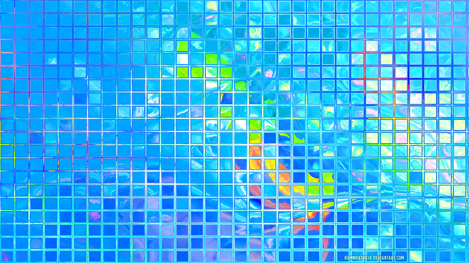 General 1920x1080 abstract colorful digital art RammPatricia cyan