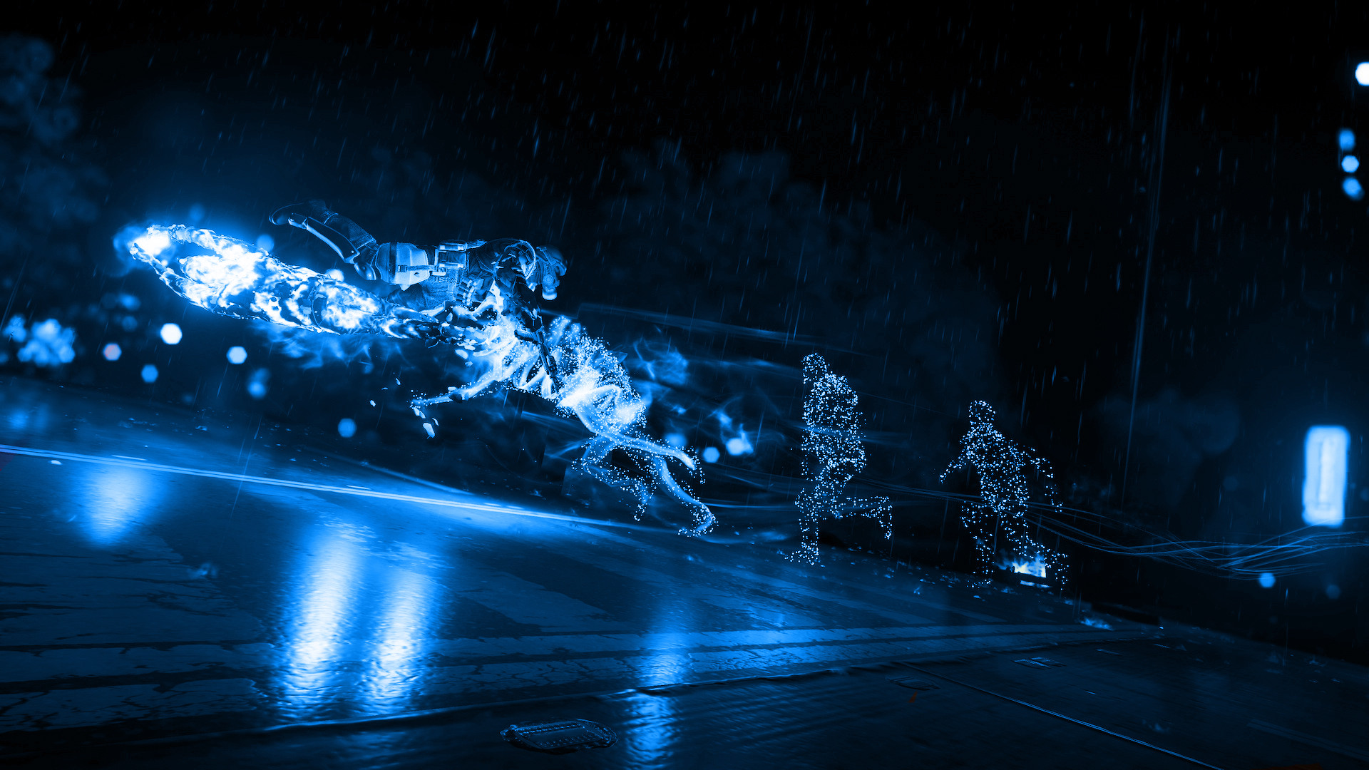General 1920x1080 hologram night rain blue