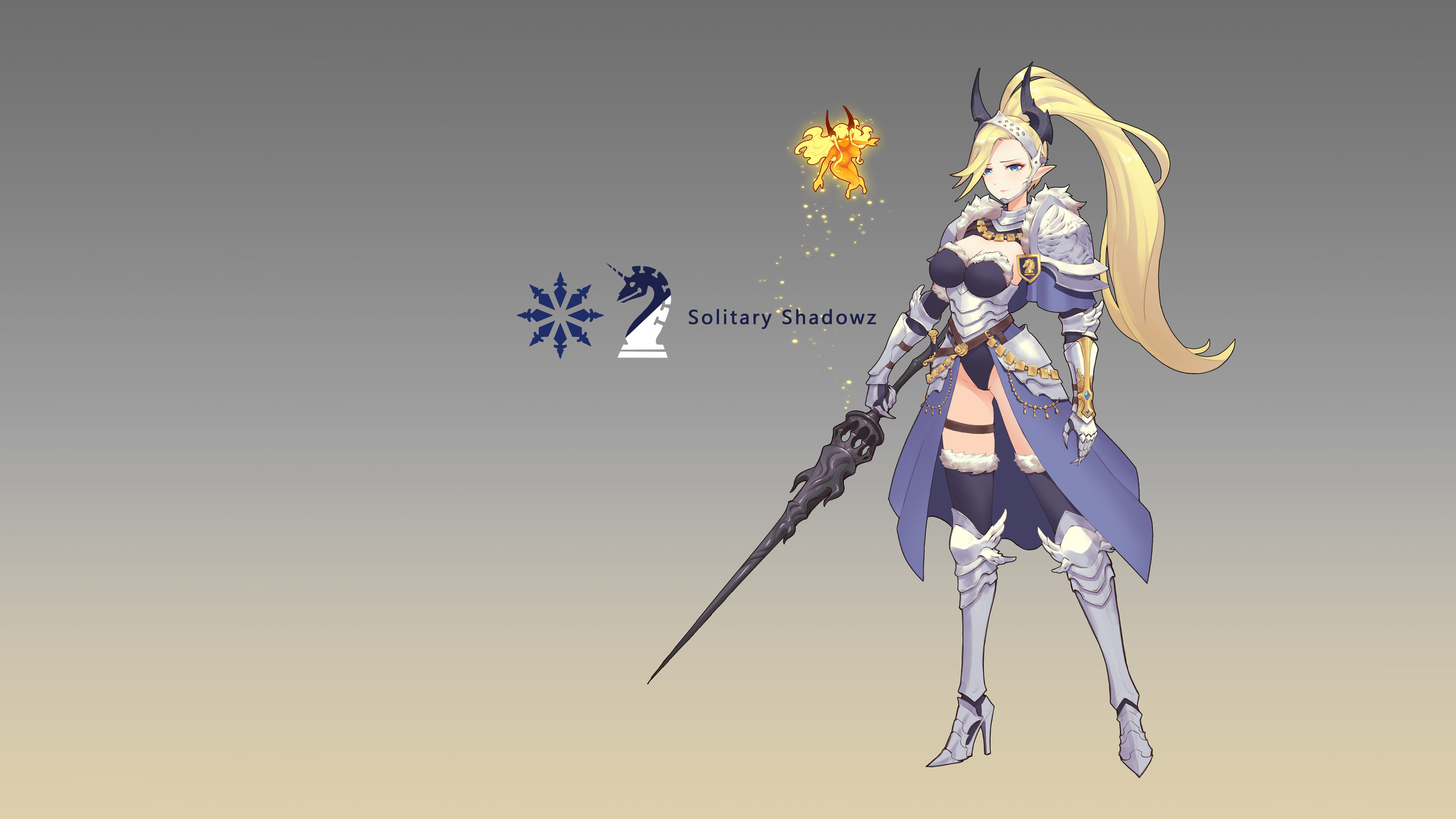 Anime 7808x4392 armor Pixiv Fantasia blonde anime girls