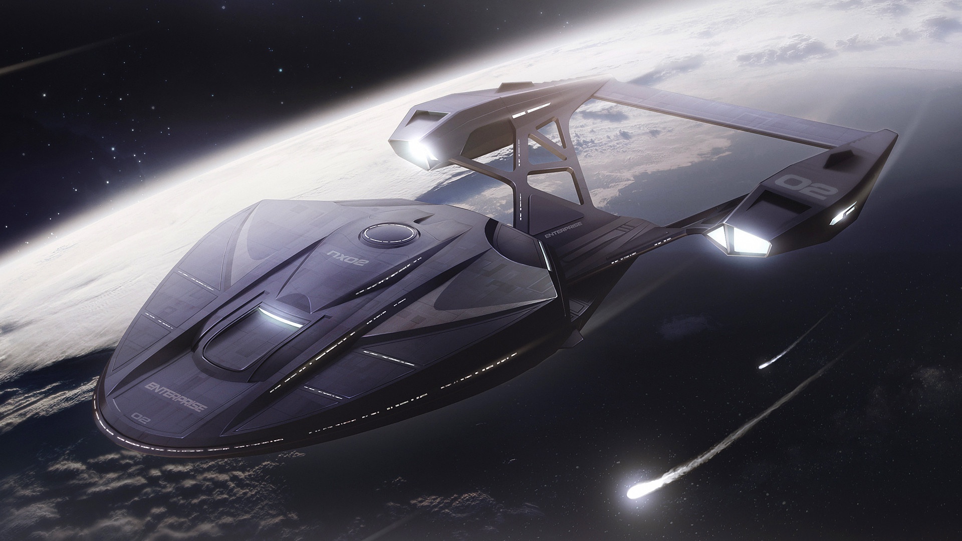 General 1920x1080 Star Trek vehicle science fiction digital art spaceship