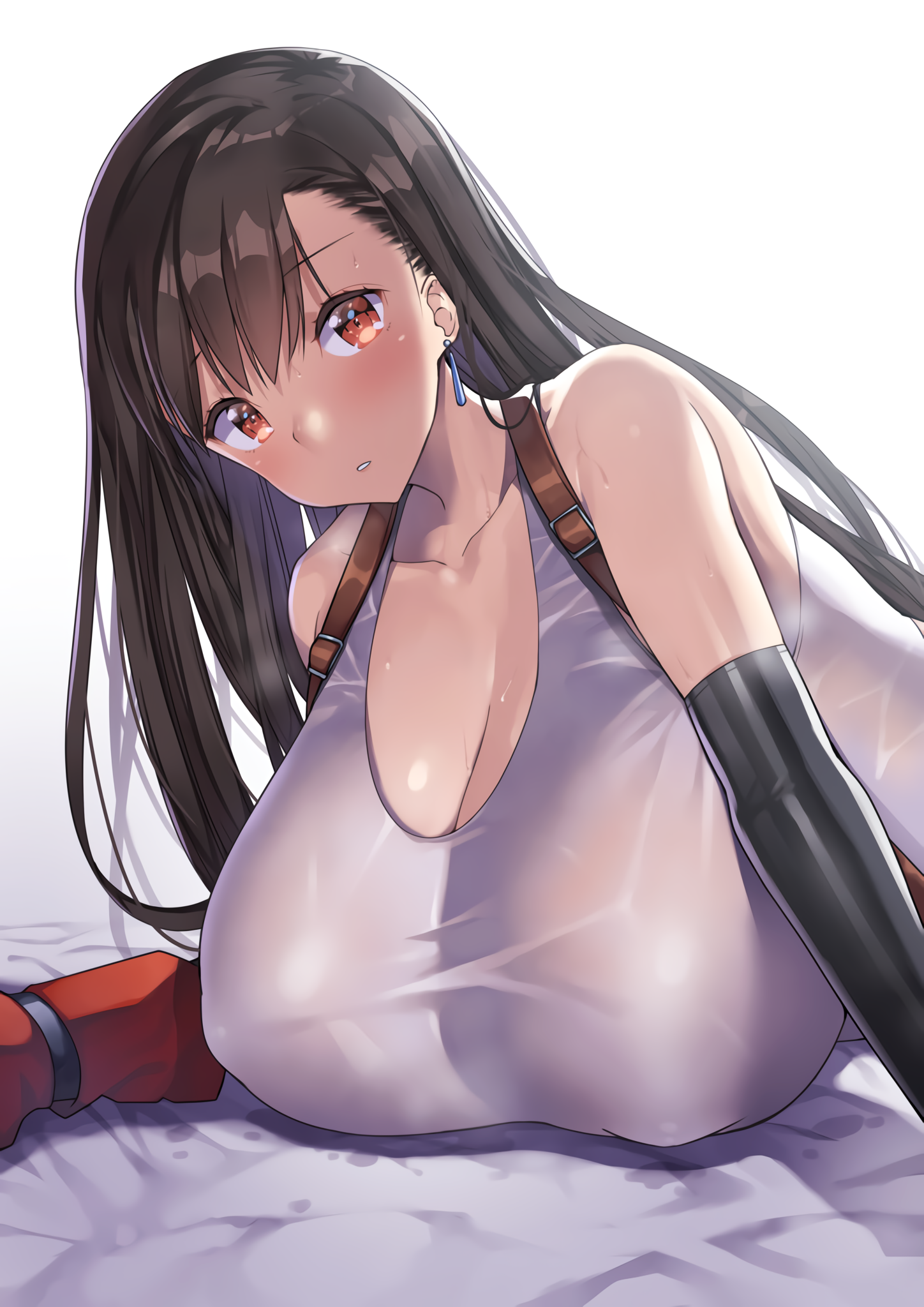 Anime 1448x2048 Final Fantasy VII Tifa Lockhart big boobs Nagase Haruhito huge breasts no bra