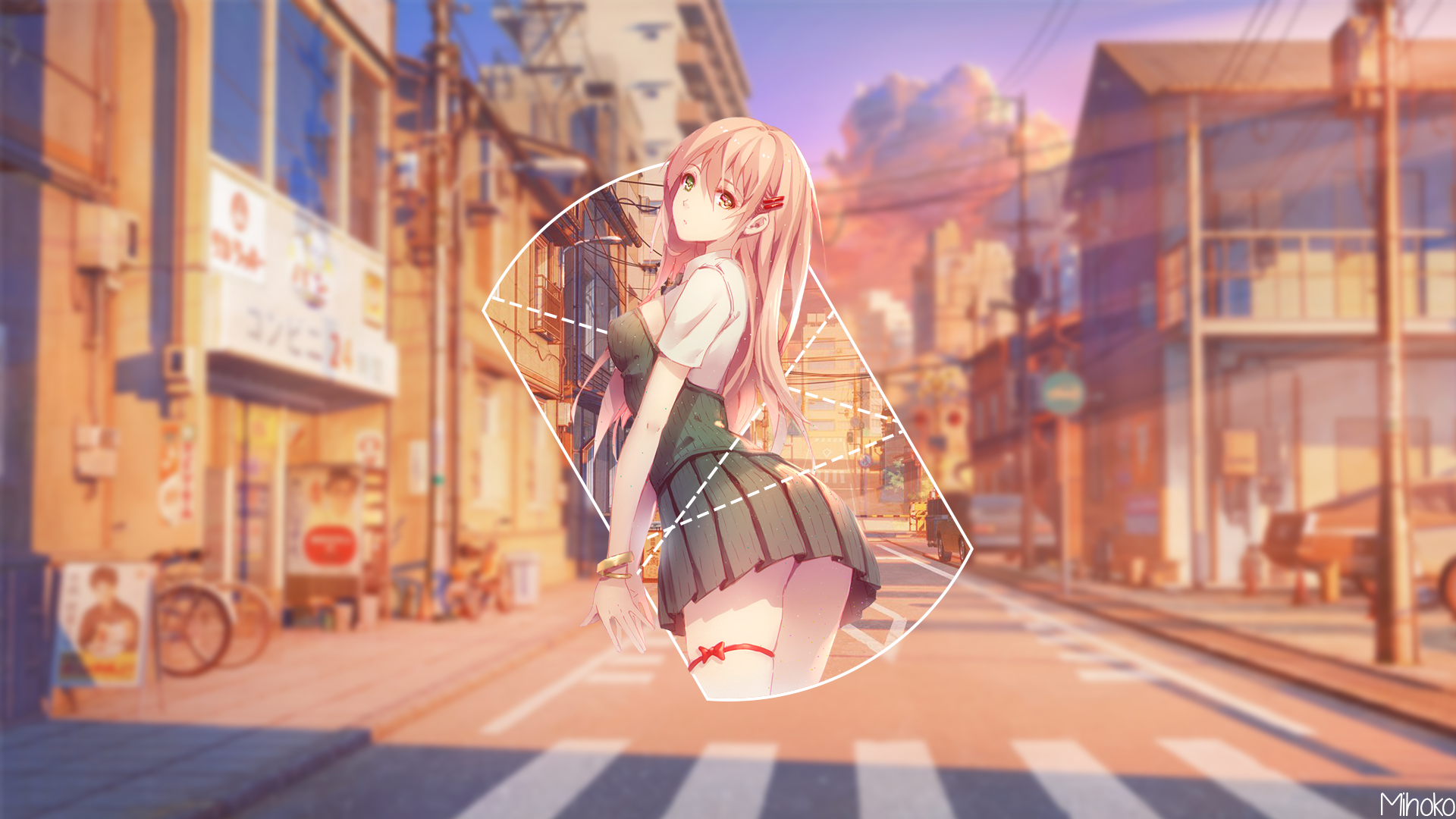 Anime 1920x1080 anime anime girls picture-in-picture blurred
