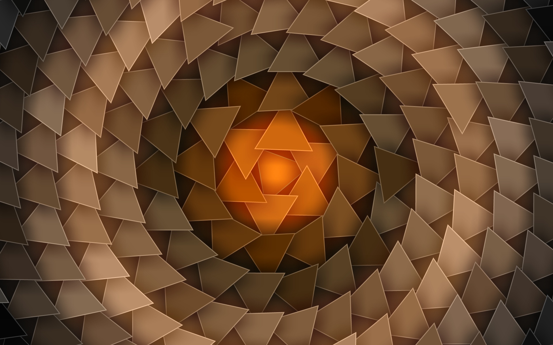 General 1920x1200 triangle abstract digital art brown orange geometry