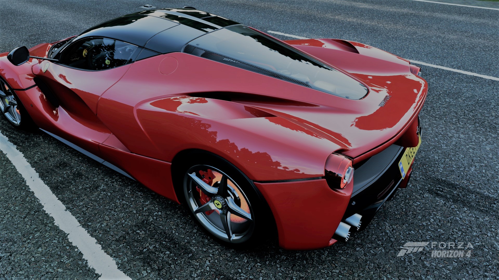 General 1920x1080 Forza Horizon 4 Ferrari red car video games Ferrari LaFerrari high angle