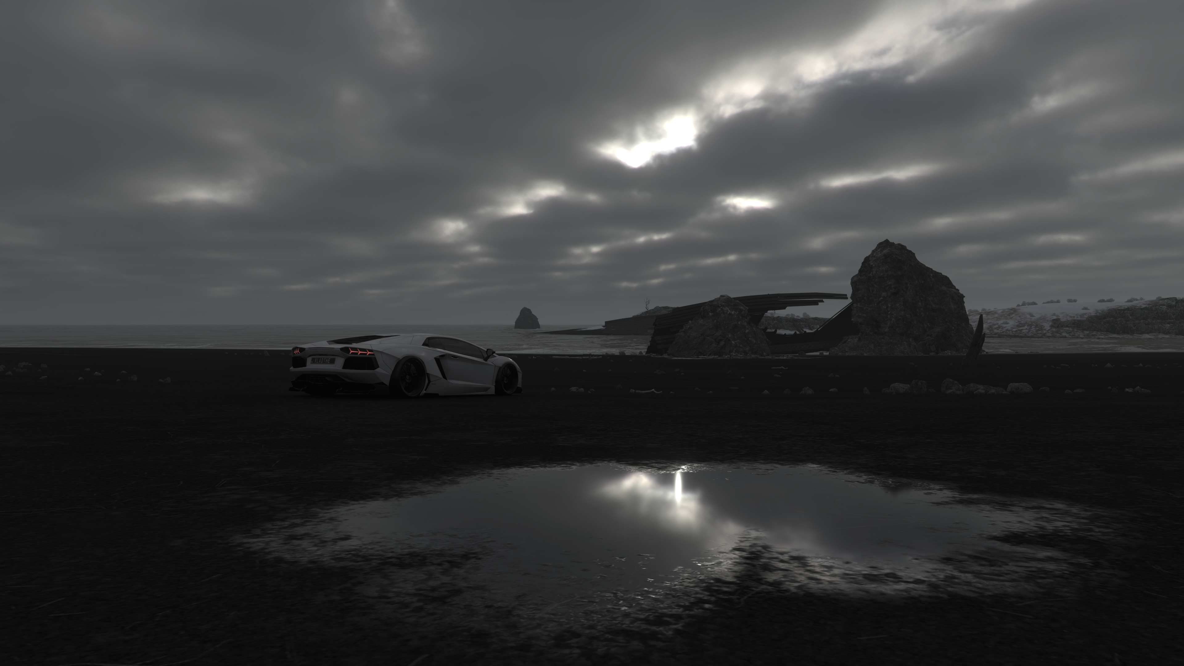 General 3840x2160 Forza Forza Horizon 4 video games screen shot white cars sky vehicle