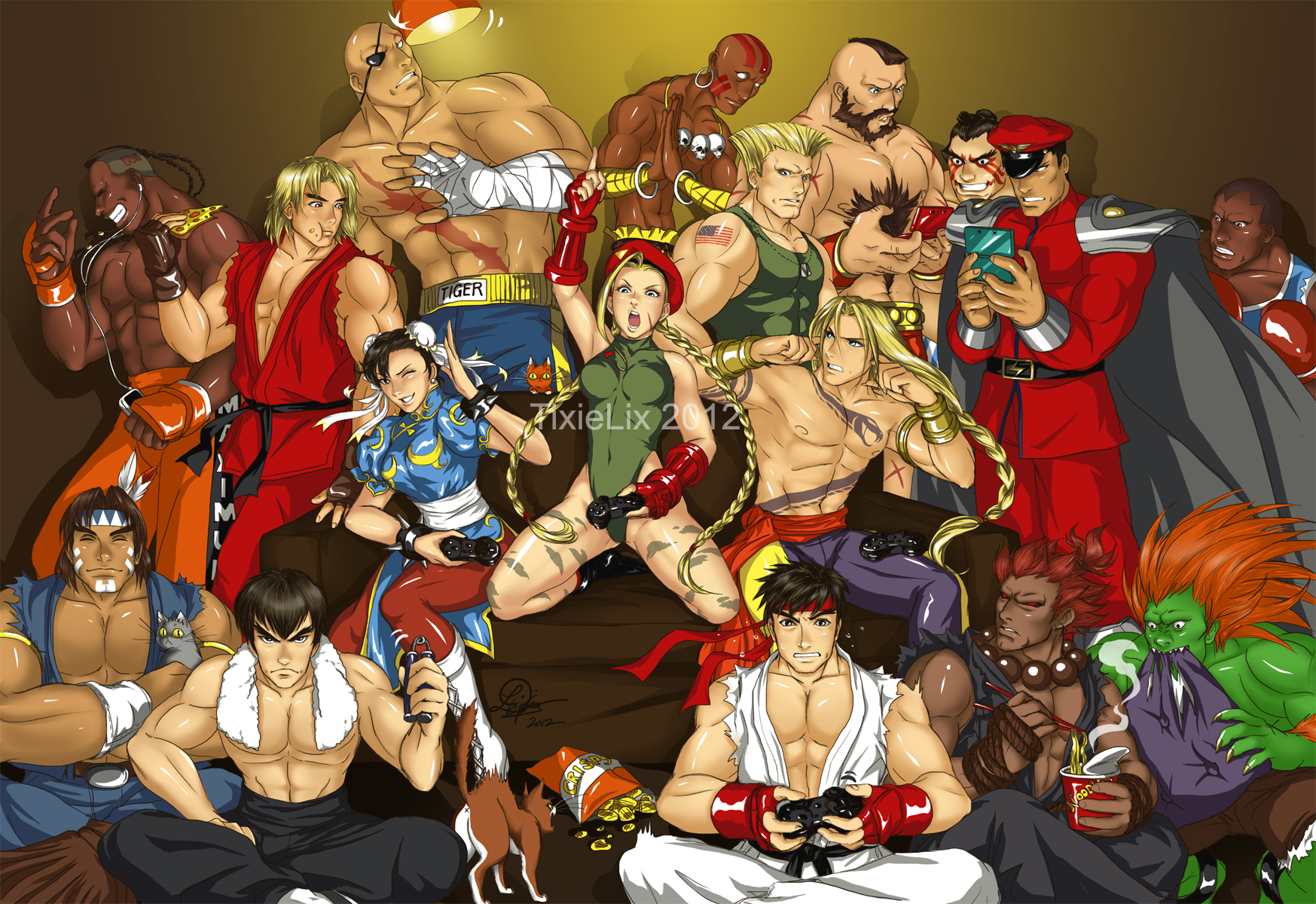 General 1747x1200 Street Fighter Capcom video game warriors video game art video games