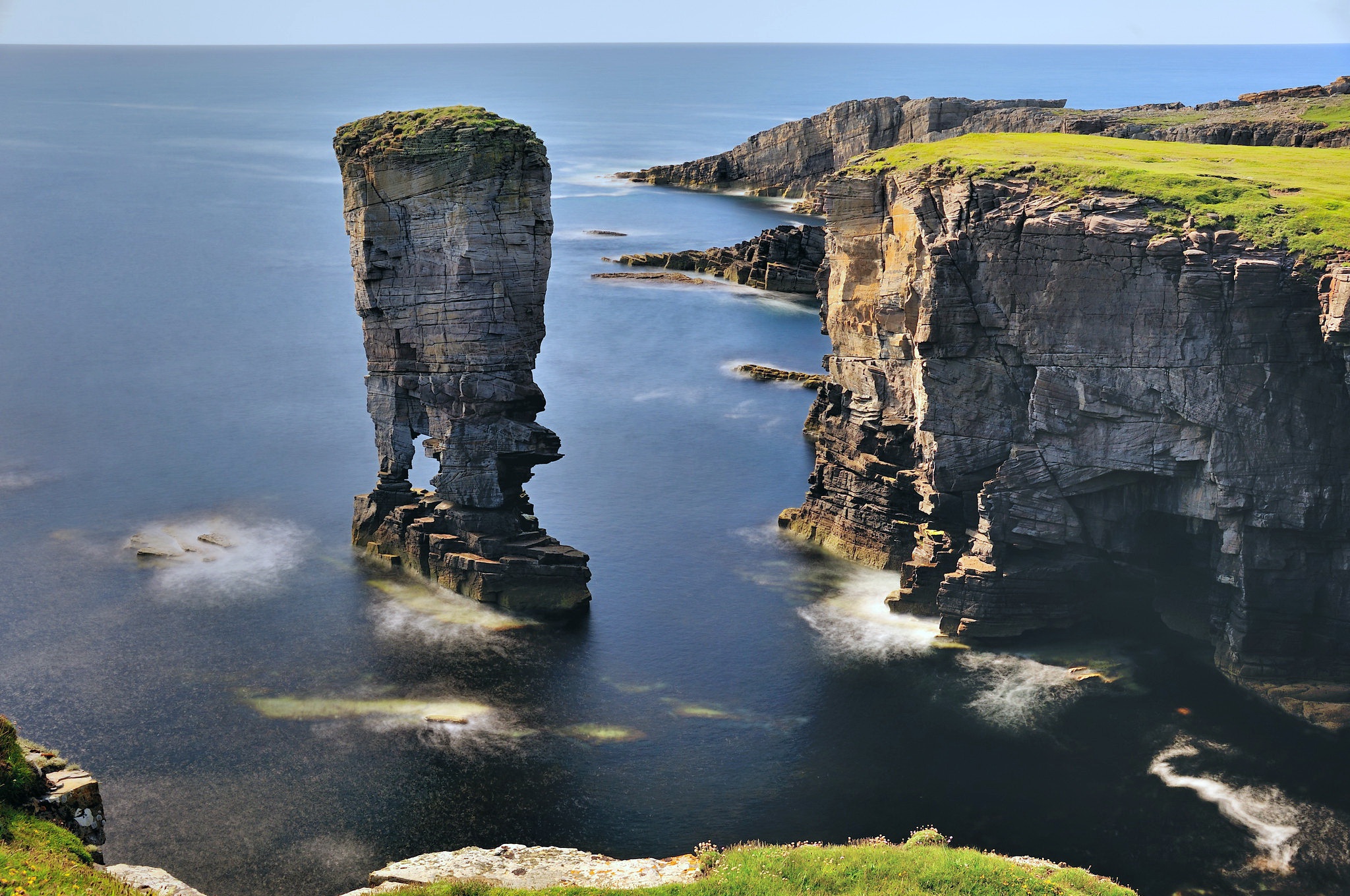 General 2048x1360 cliff coast sea nature rocks Scotland
