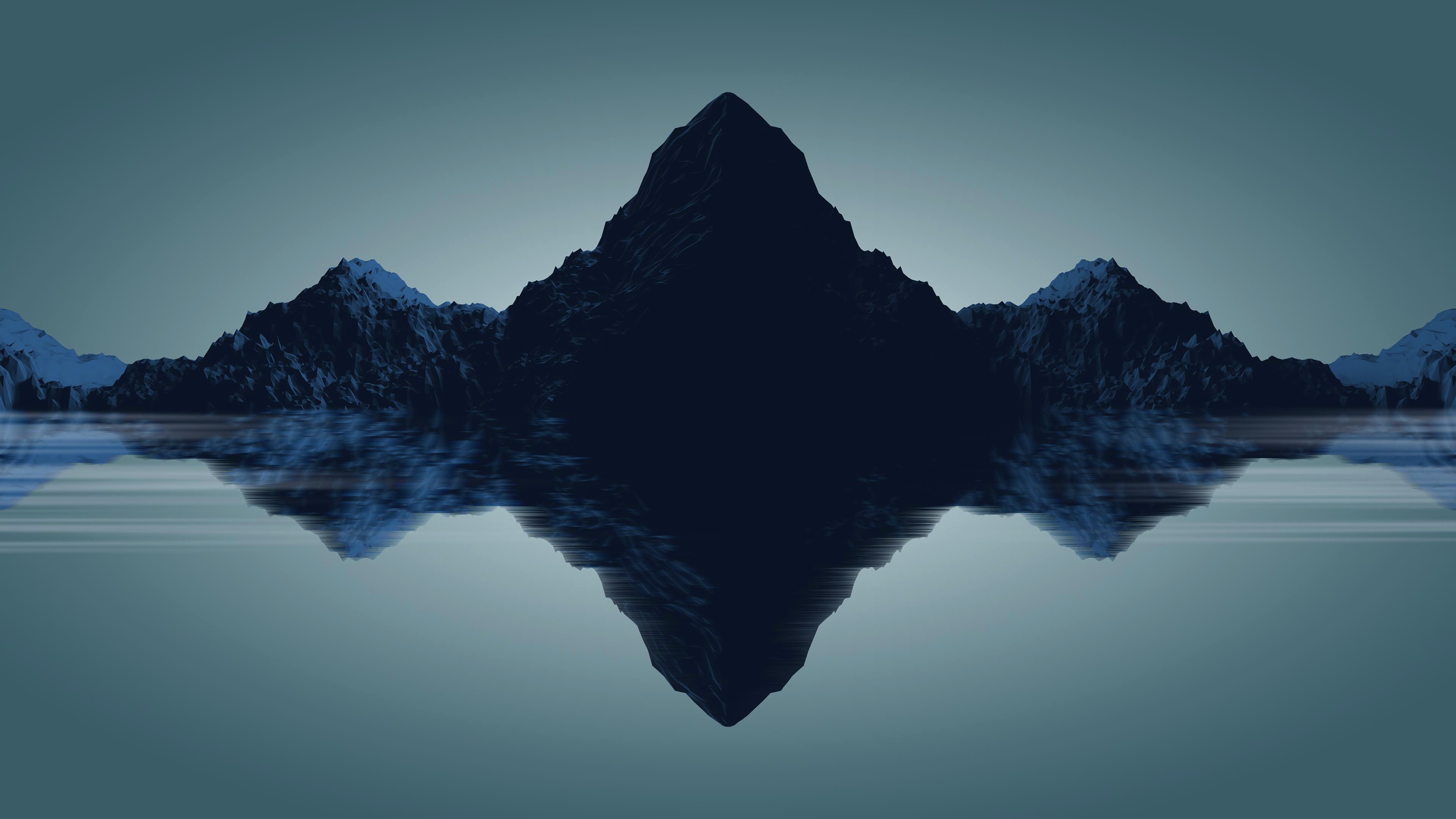 General 3840x2160 landscape mountains water reflection