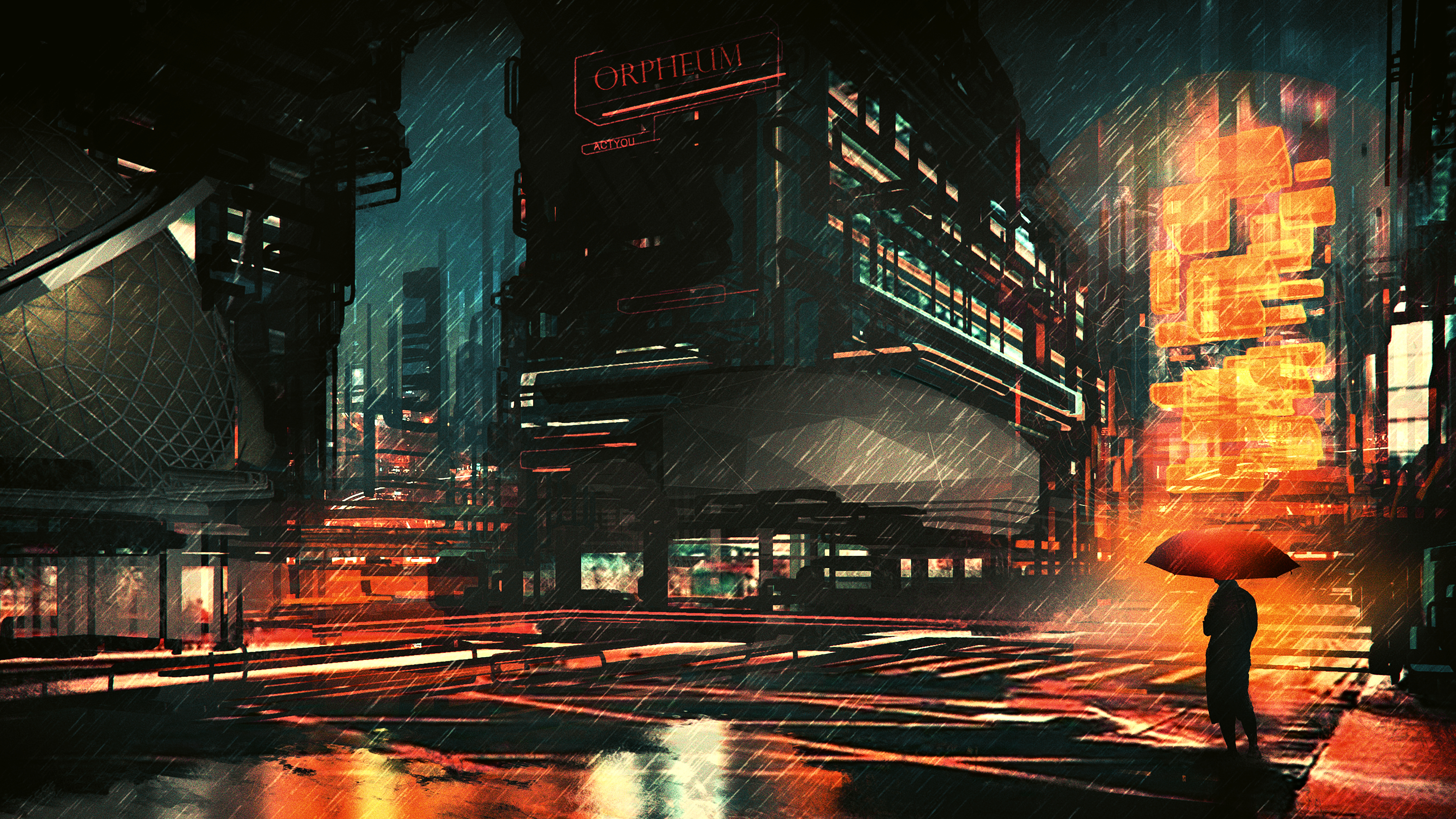 Raining City Concept Art