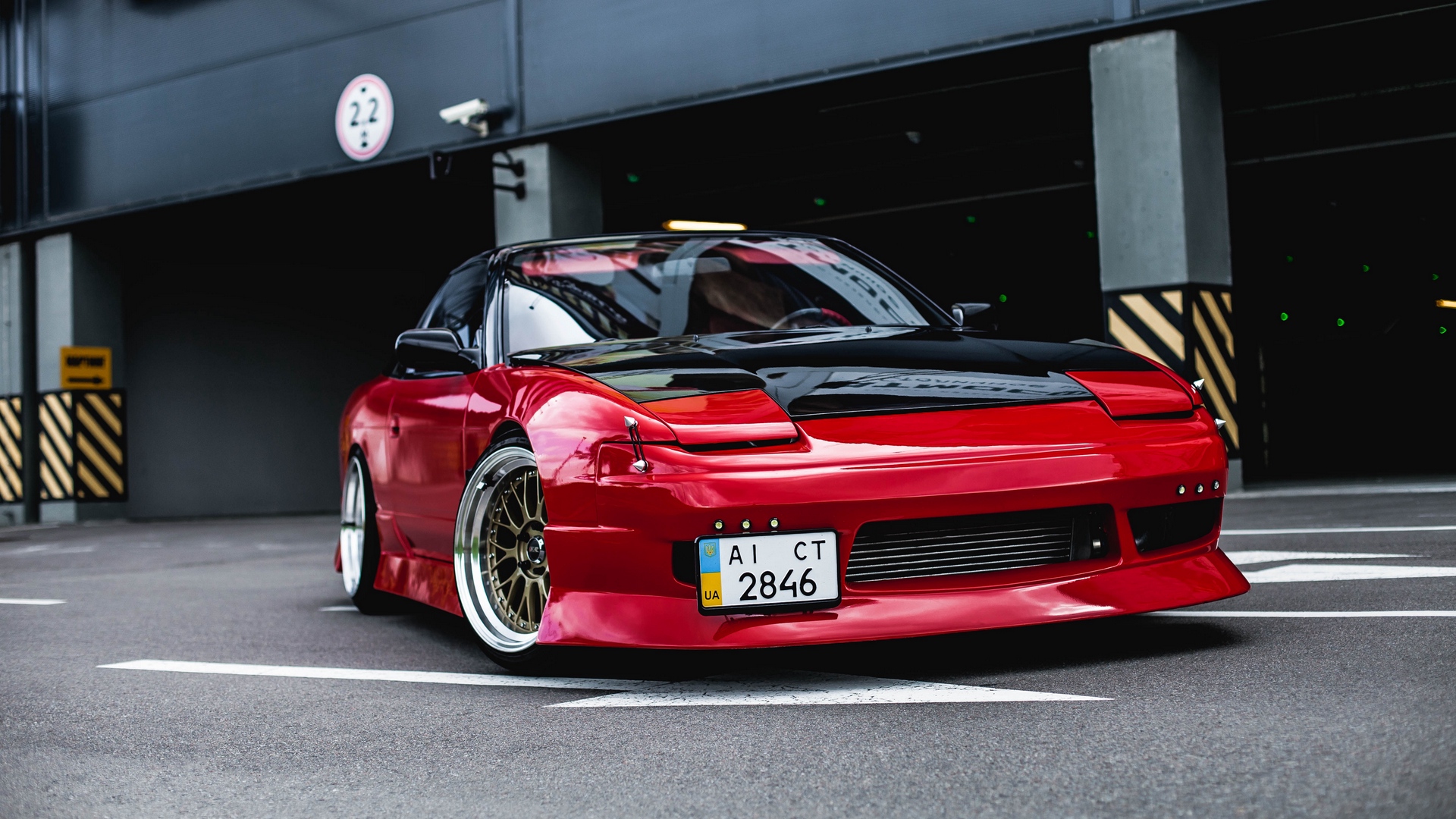 General 1920x1080 Nissan Nissan 200SX sports car tuning red cars pop-up headlights Japanese cars