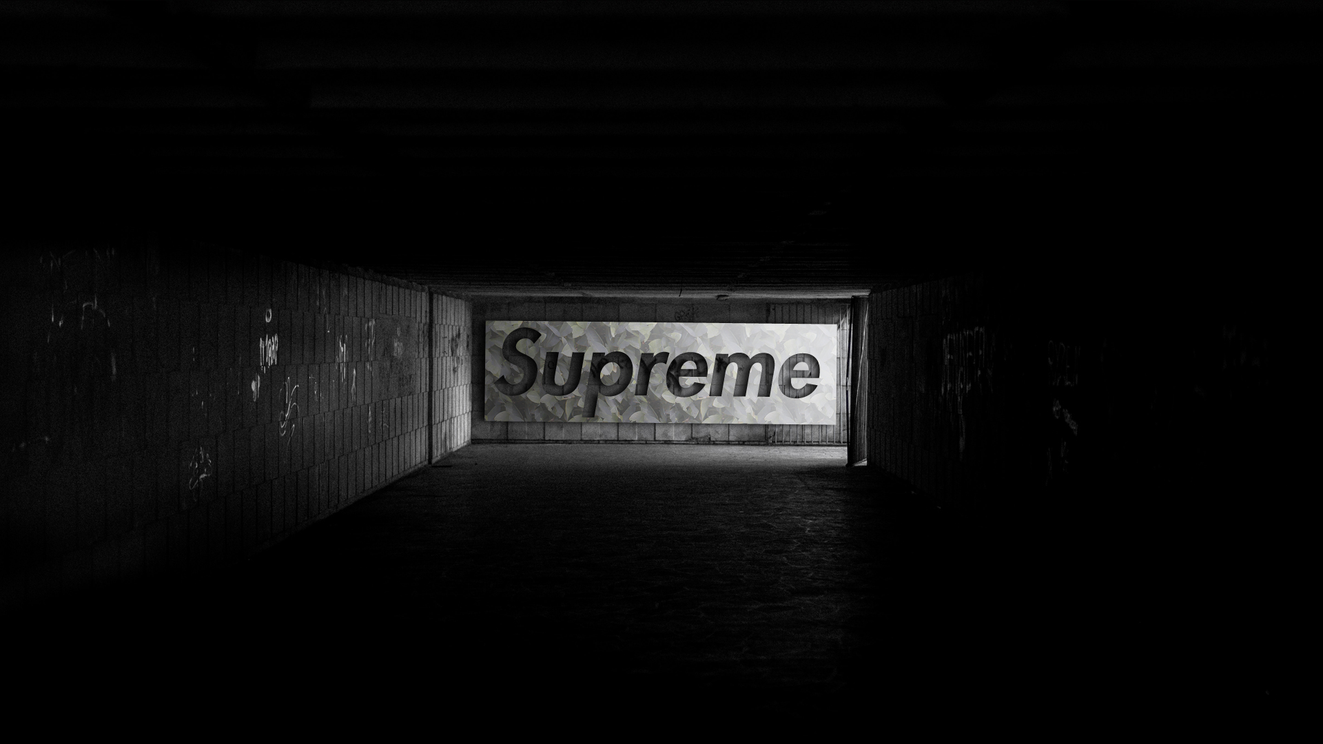 supreme, dark background, logo, brand