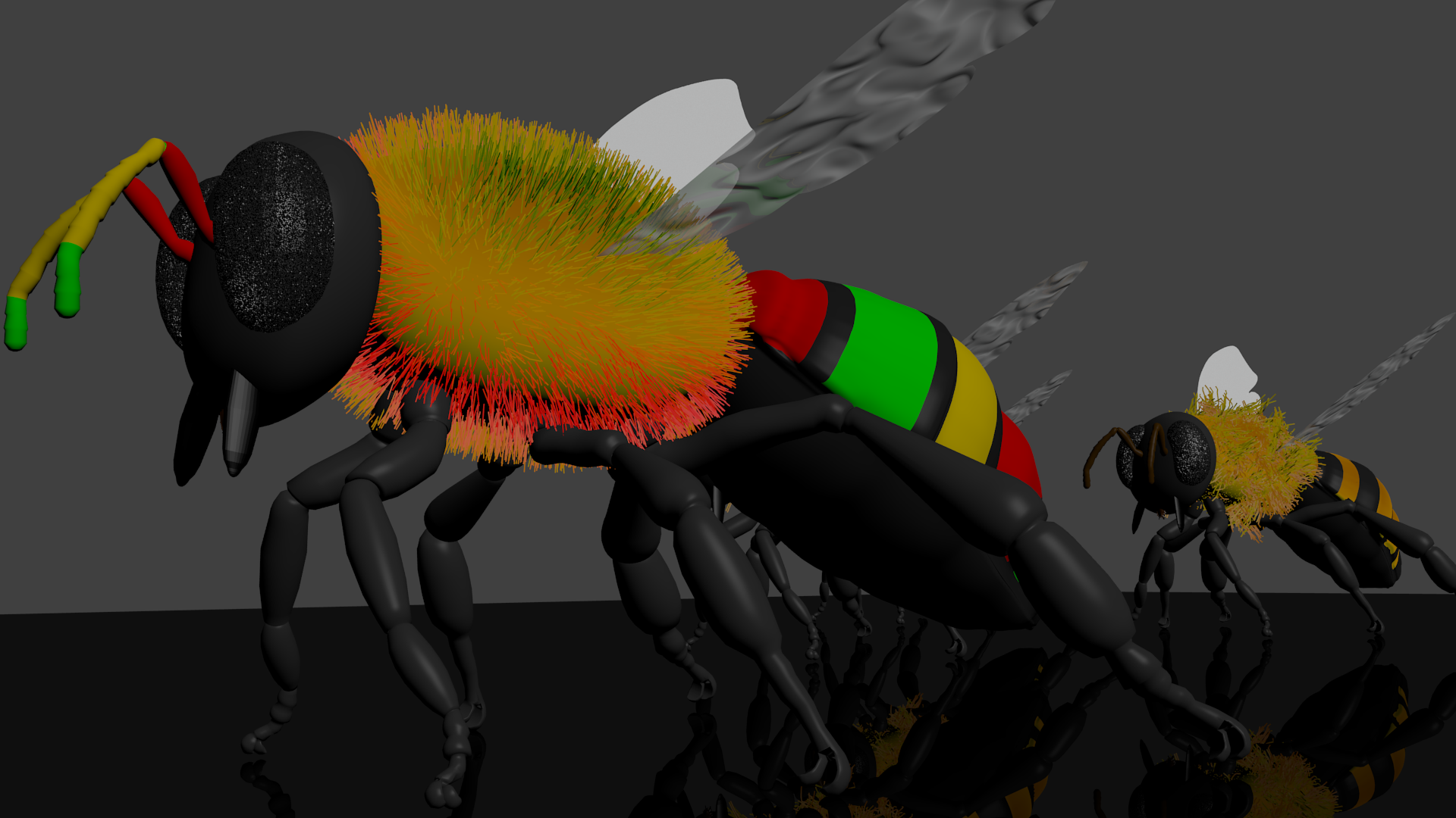 General 1920x1080 insect Reggae Rastafari CGI digital art simple background