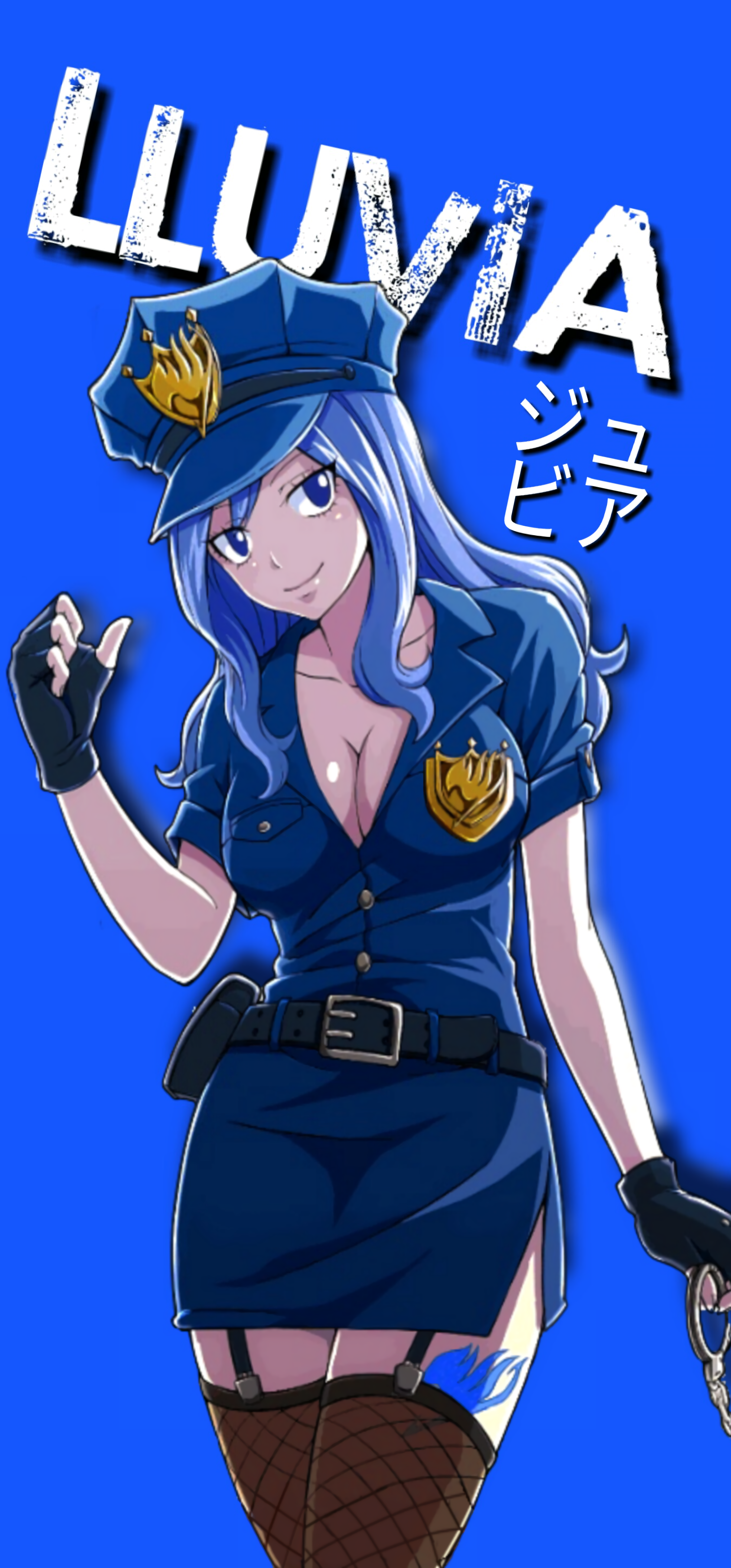 Anime 2700x5792 Fairy Tail anime anime girls Lockser Juvia police women