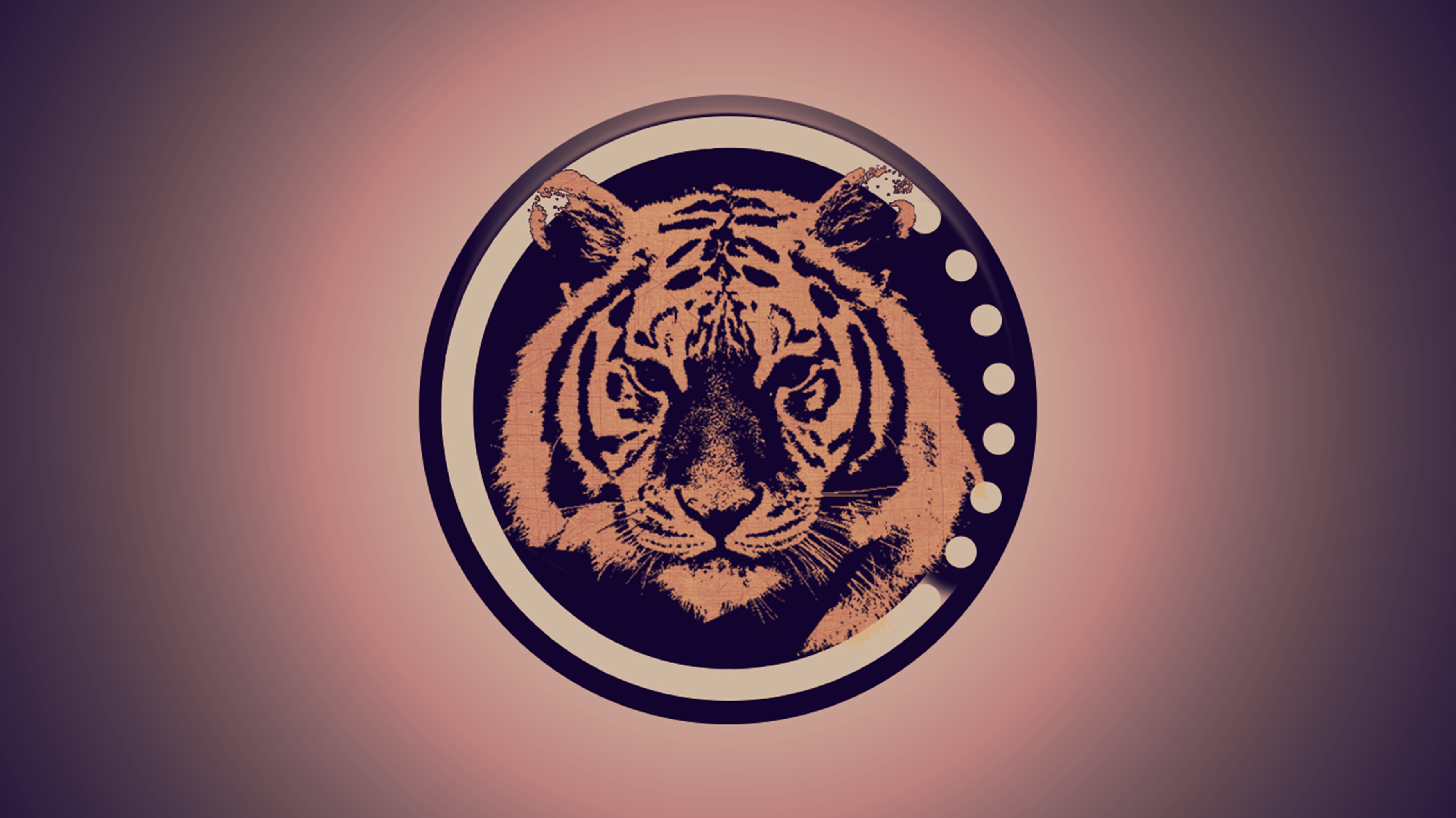 General 3557x2000 animals tiger geometry digital art simple background