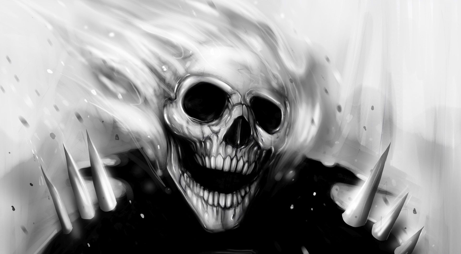General 1919x1060 skull monochrome fantasy art artwork Ghost Rider