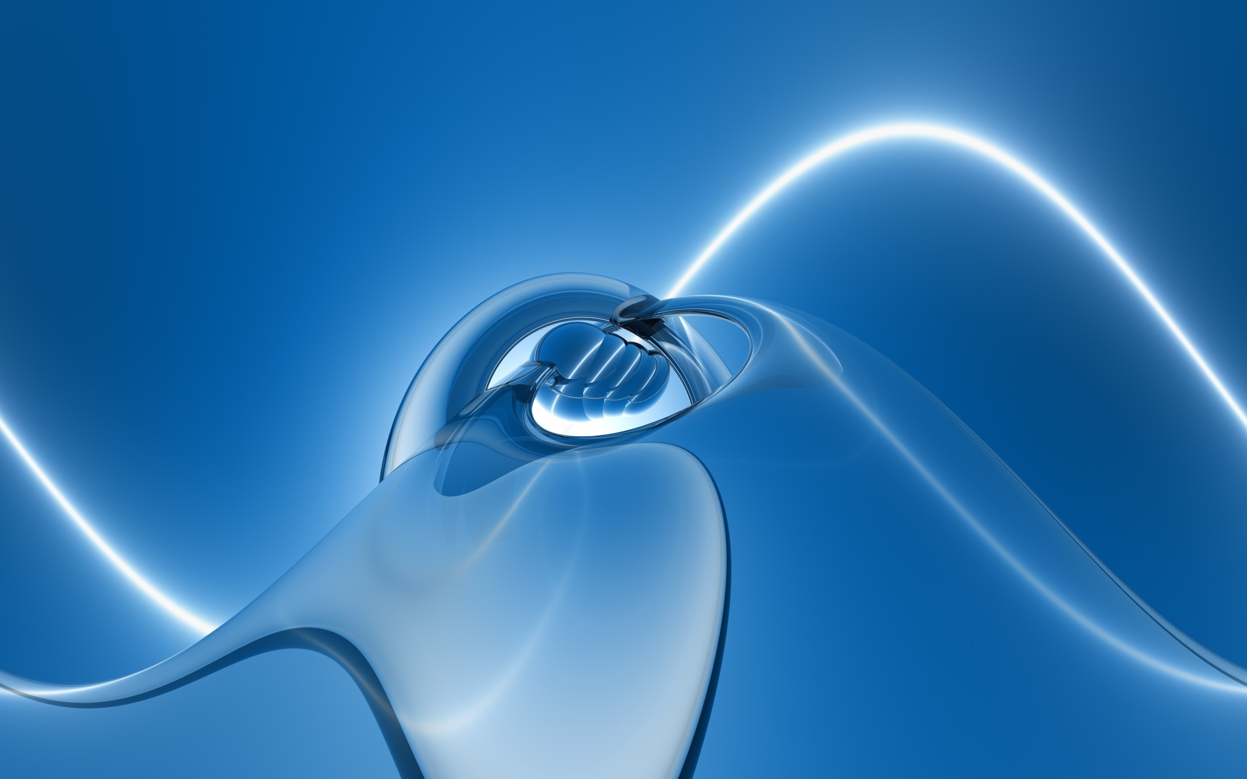 General 2560x1600 abstract CGI digital art blue background lines shapes
