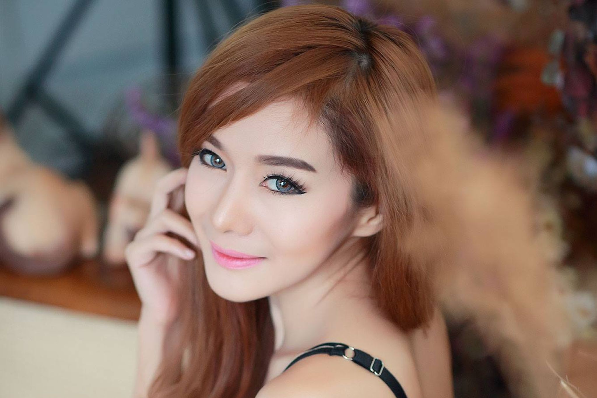 People 2048x1365 Damiran Asian model Thailand model face women smiling
