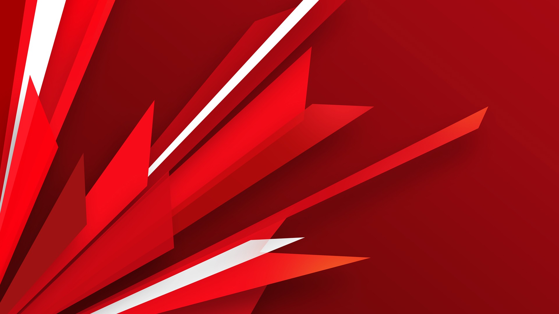 General 1920x1080 abstract shapes red background lines white red