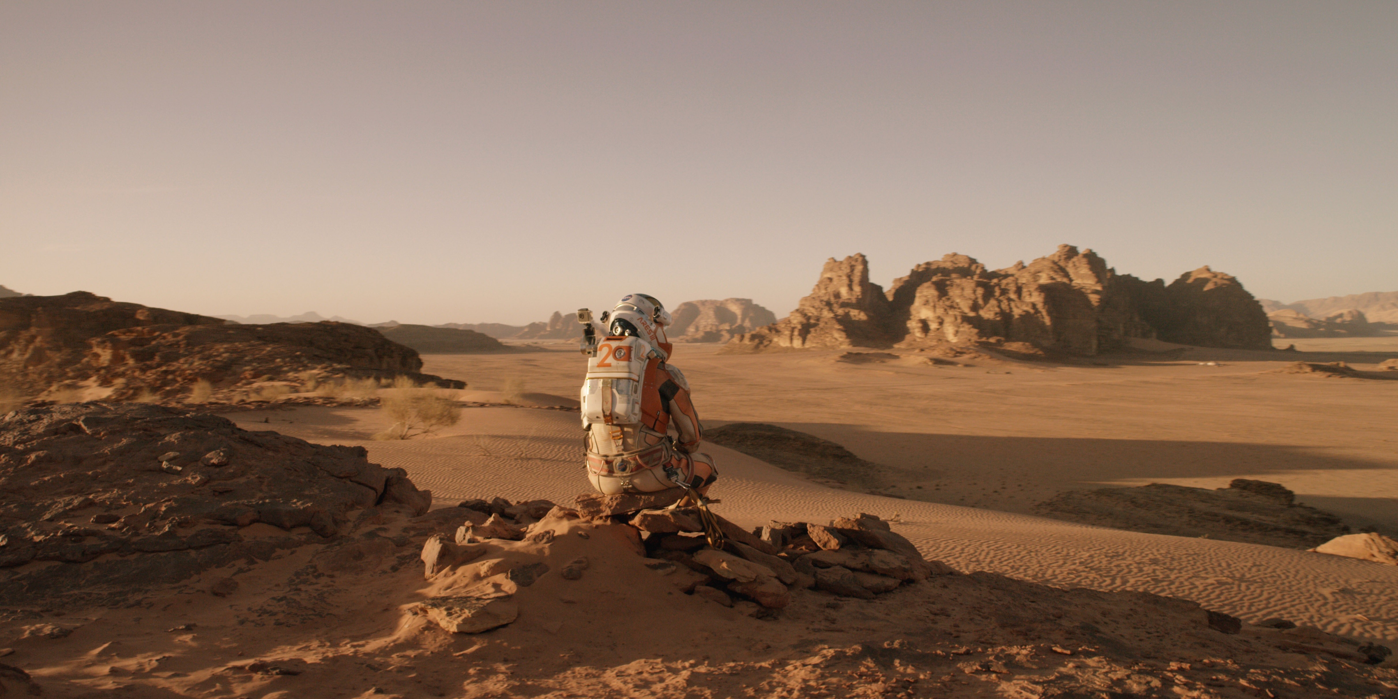 People 4849x2425 The Martian movies planet Mars science fiction film stills astronaut