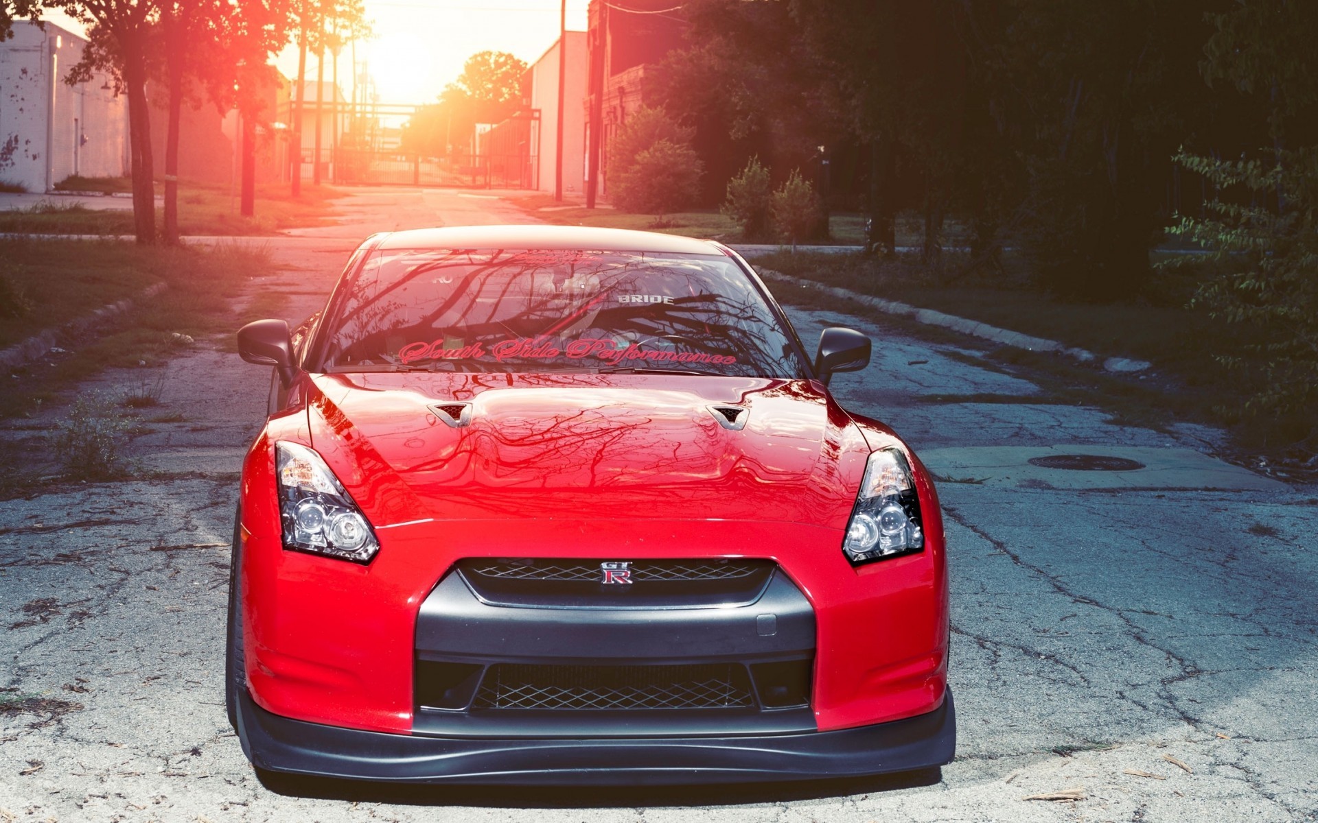 General 1920x1200 car Nissan road Nissan GT-R street red cars vehicle Japanese cars