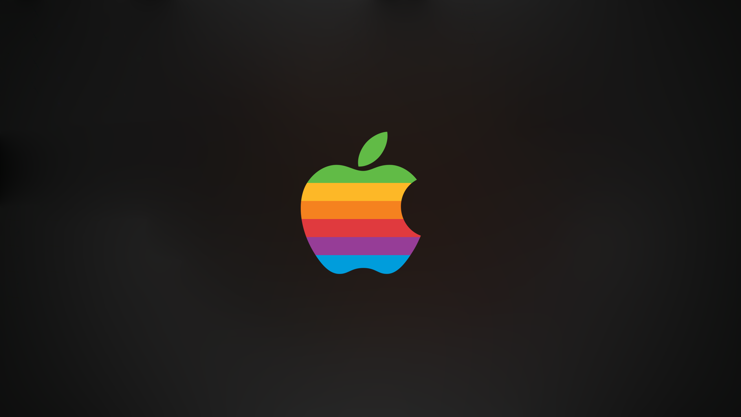 General 2560x1440 Apple Inc. colorful logo dark background minimalism brand simple background apples