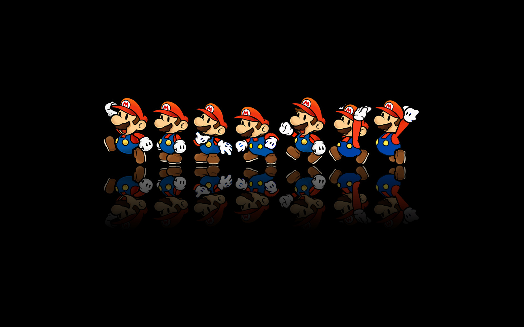 General 1680x1050 Super Mario video games reflection Nintendo