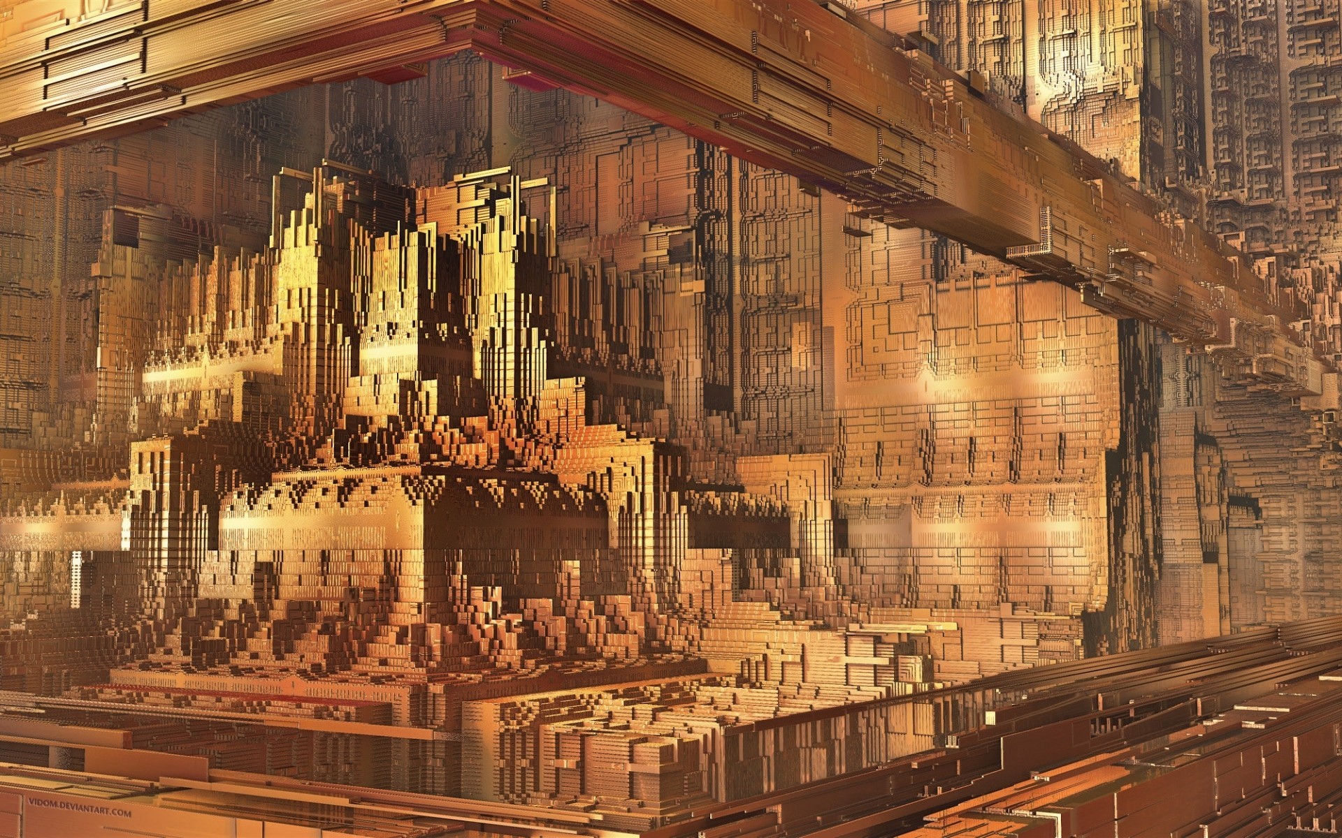 General 1920x1200 abstract cityscape geometry digital art building city