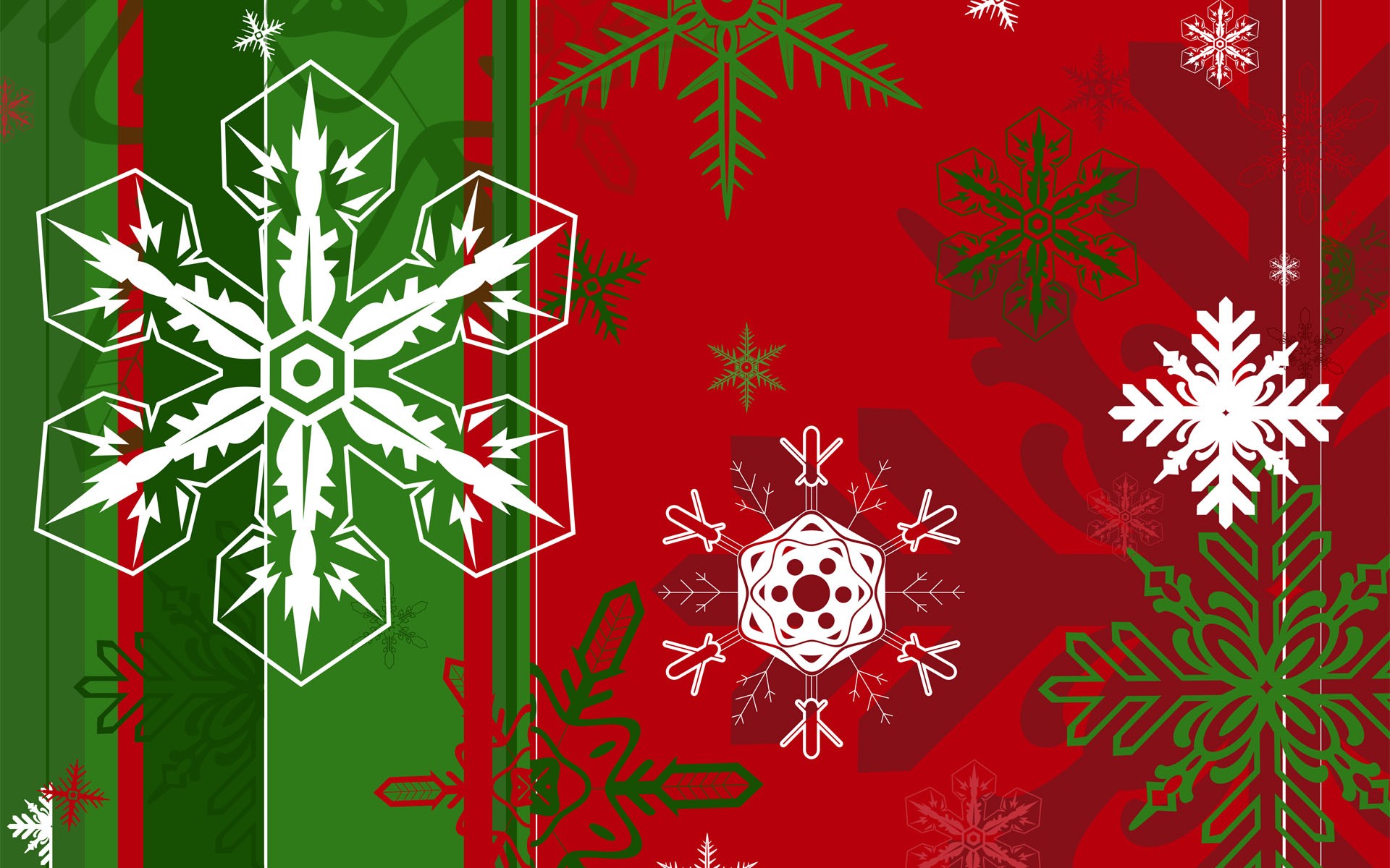 General 1920x1200 holiday Christmas ornaments  Christmas red green snowflakes digital art