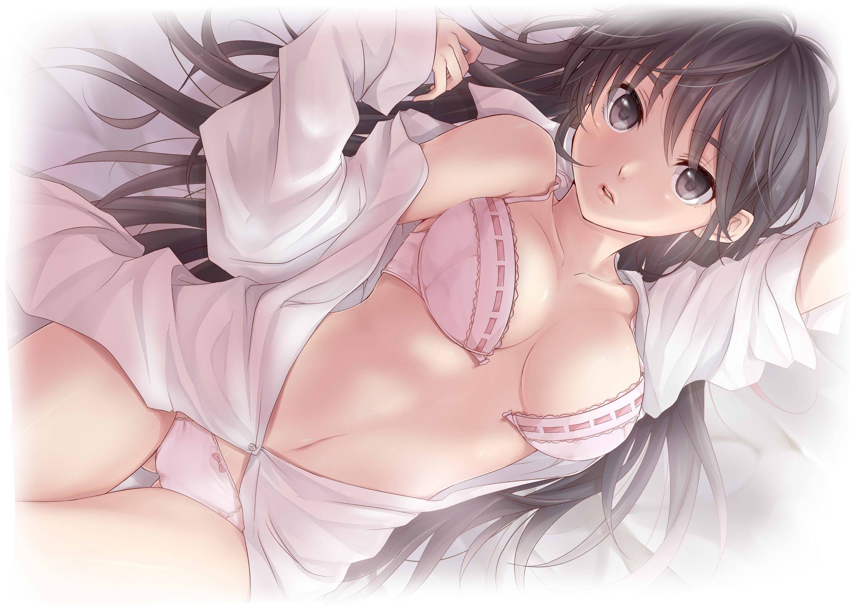 Anime 2798x2000 anime girls anime Masami Chie open shirt underwear