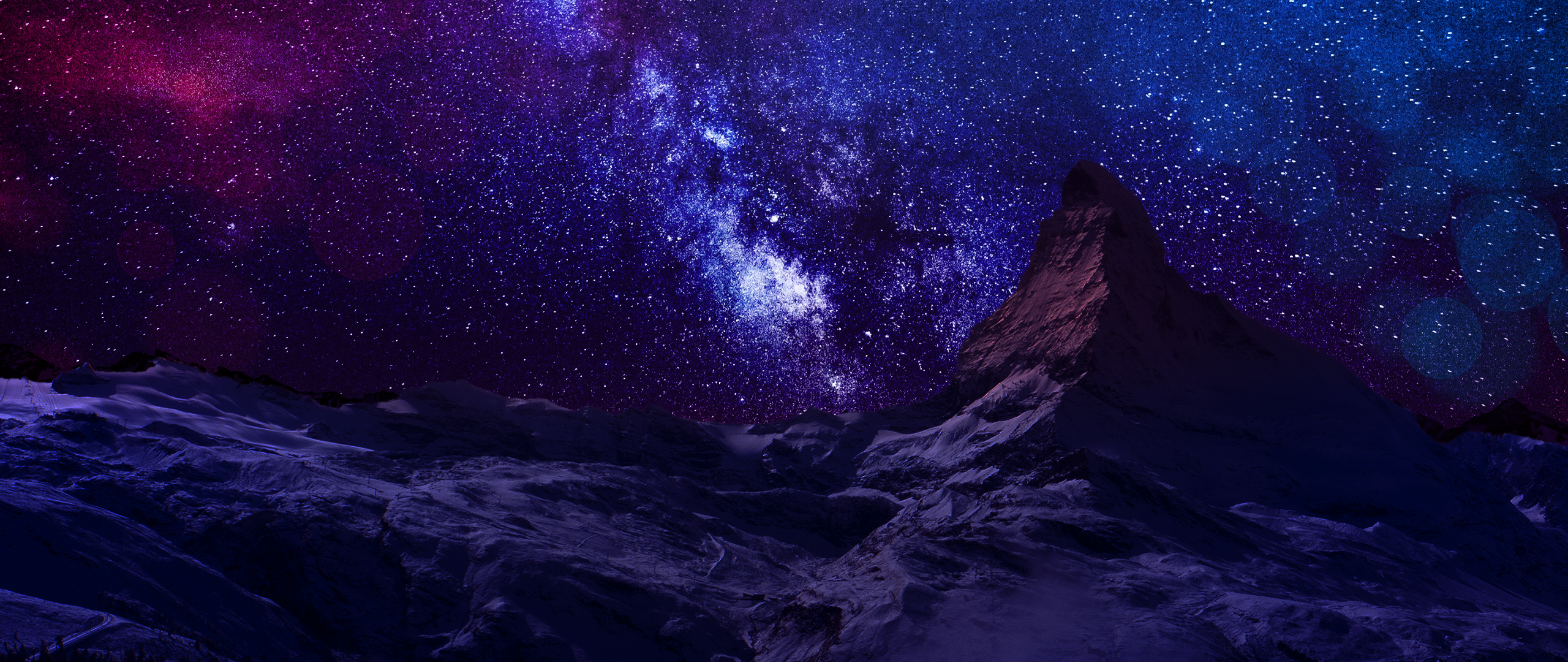 General 2560x1080 mountains Matterhorn Milky Way