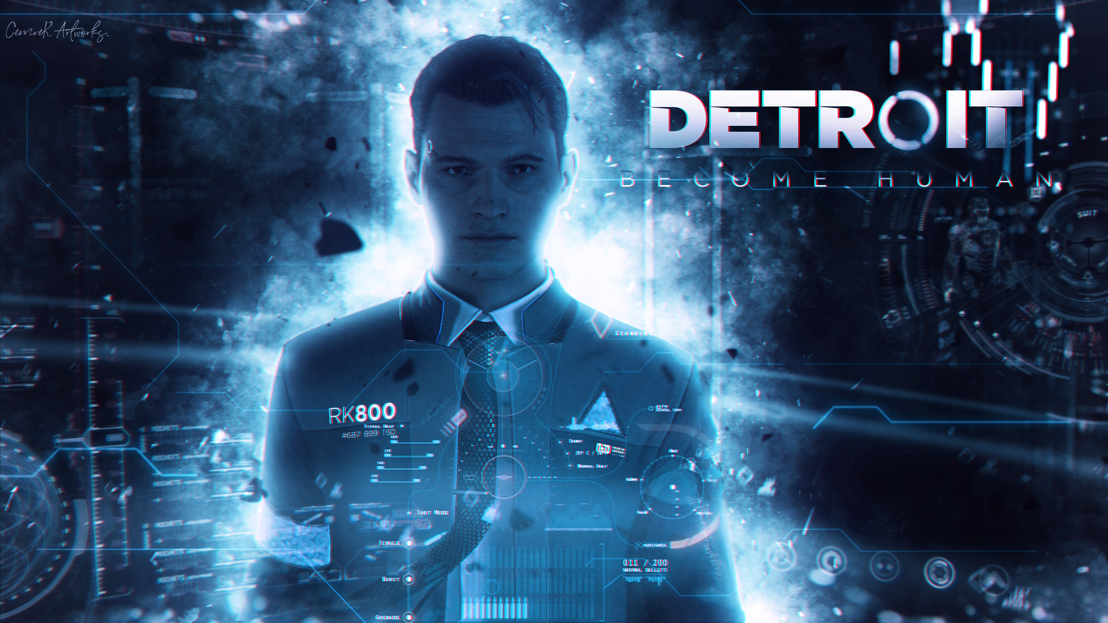 General 3840x2160 Detroit: Become Human video game art Connor (Detroit: Become Human) Quantic Dream video games