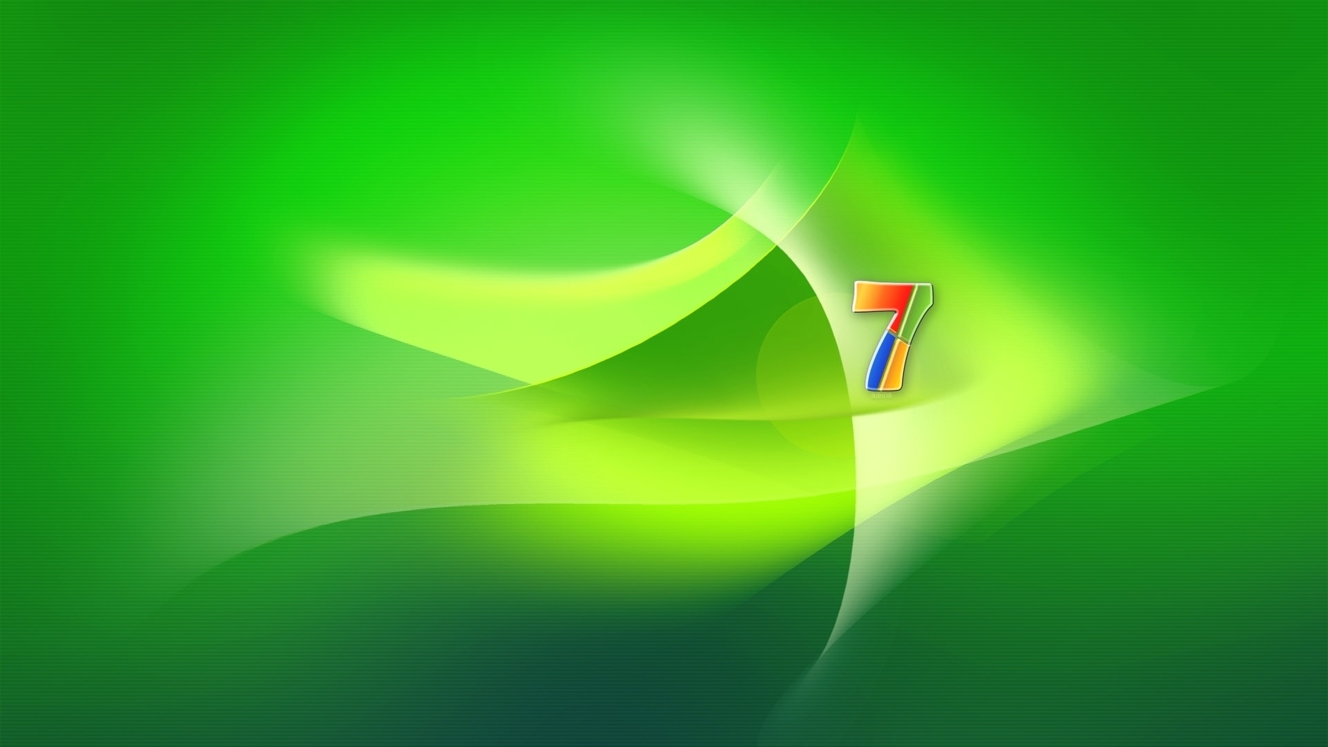 General 1920x1080 Microsoft Windows Windows 7 green shapes numbers green background