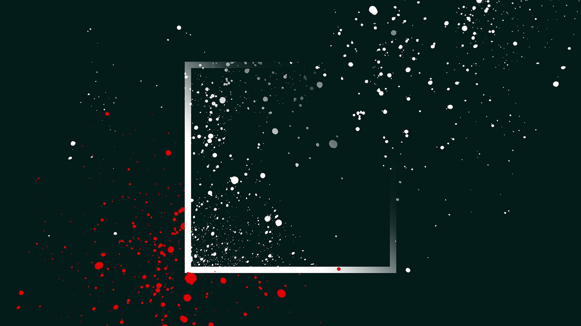 General 1920x1080 abstract minimalism square paint splatter simple background dots digital art black white red