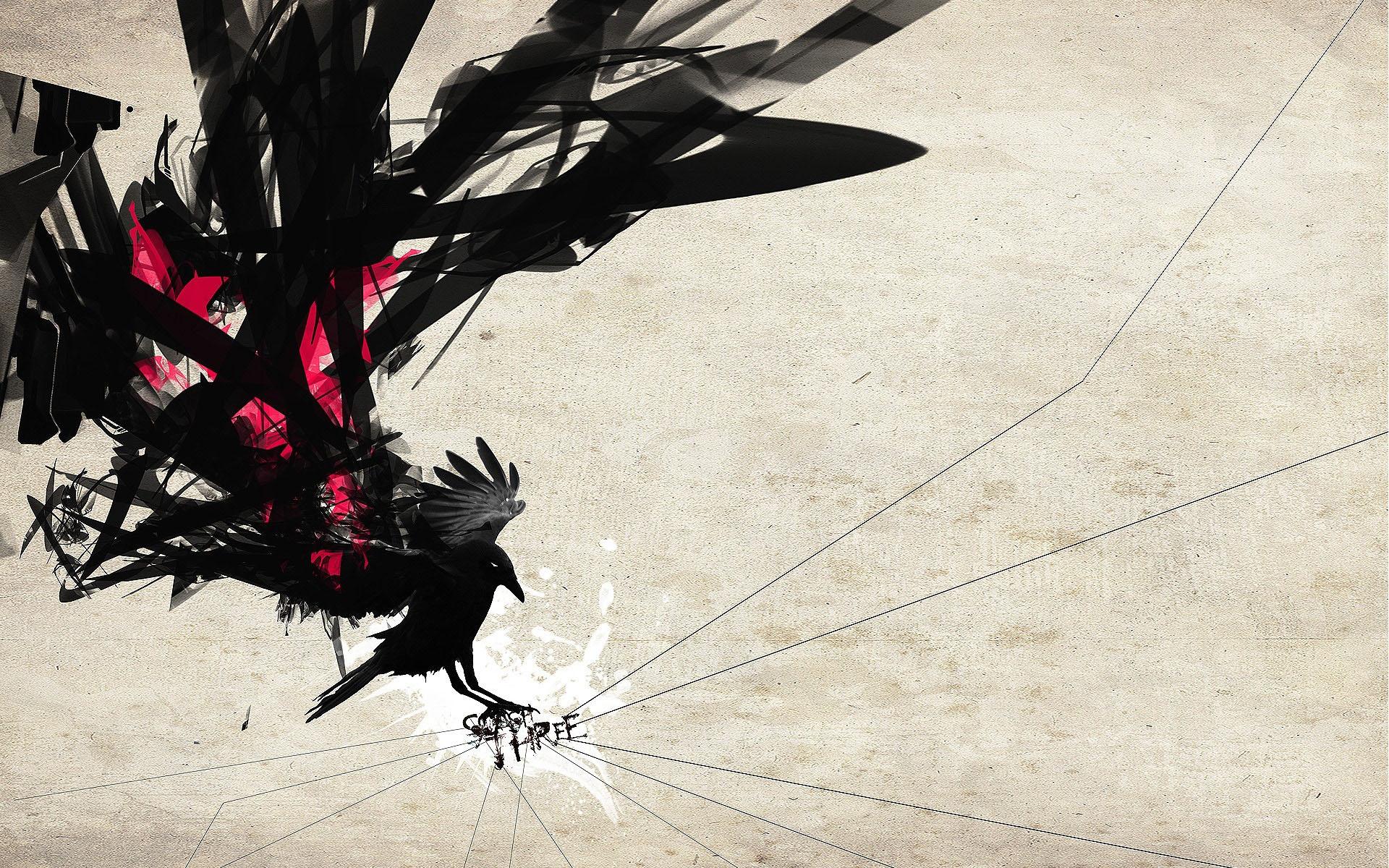 General 1920x1200 crow simple background white background Tokyo Ravens