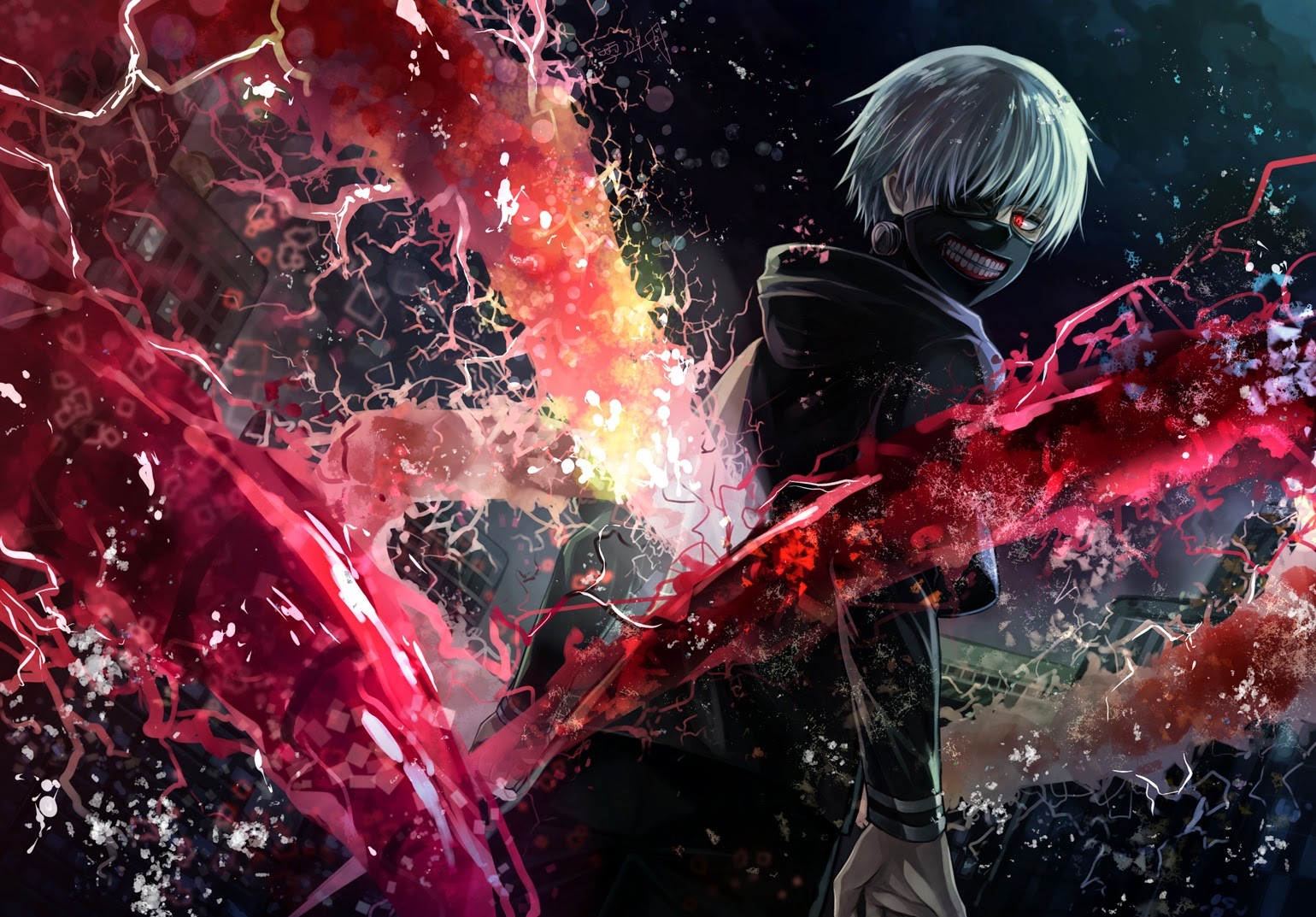 Anime 1540x1073 Tokyo Ghoul anime red eyes