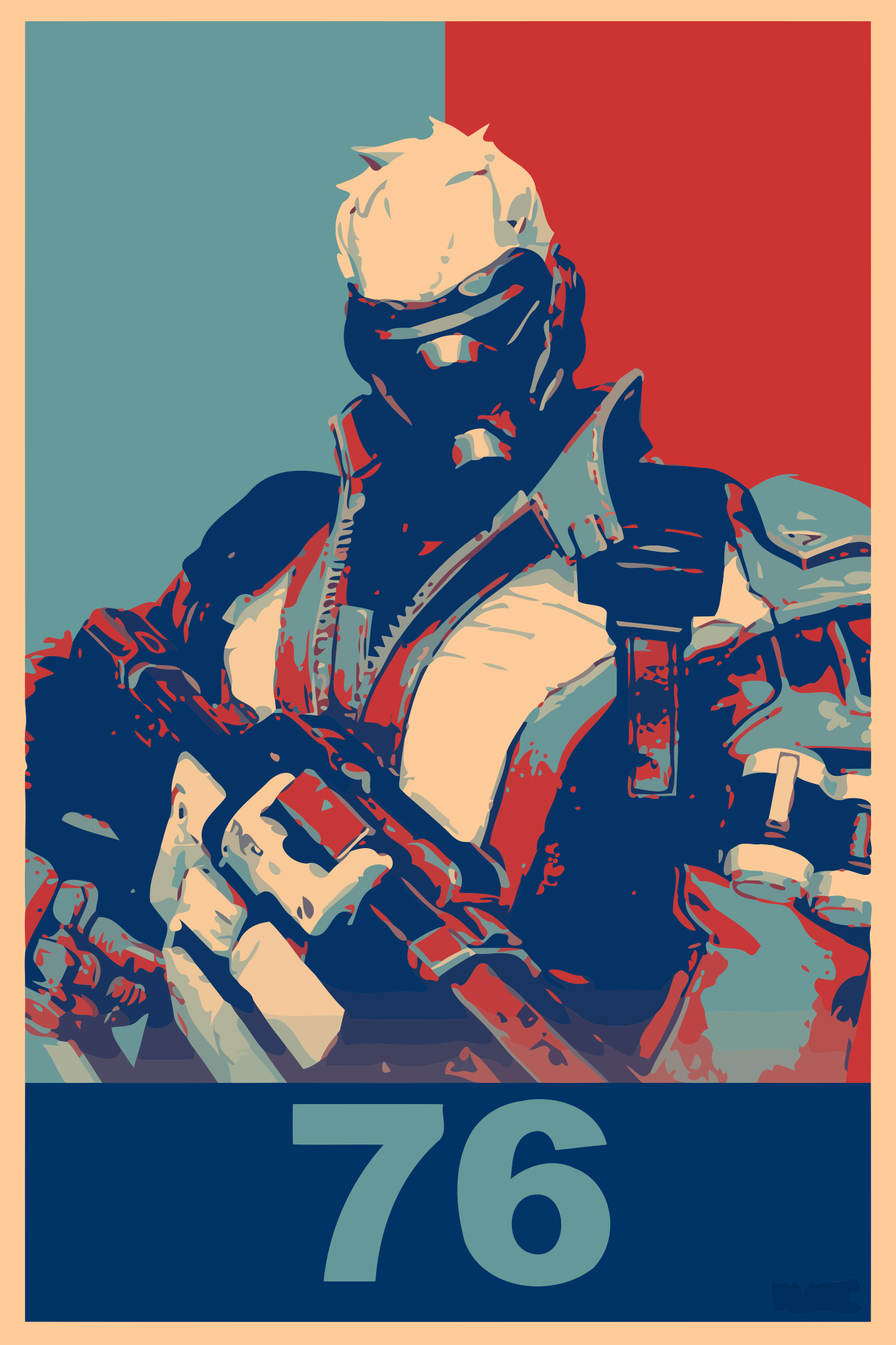 General 1439x2160 propaganda Soldier: 76 (Overwatch) Overwatch video games video game characters Blizzard Entertainment gun Hope posters boys with guns numbers