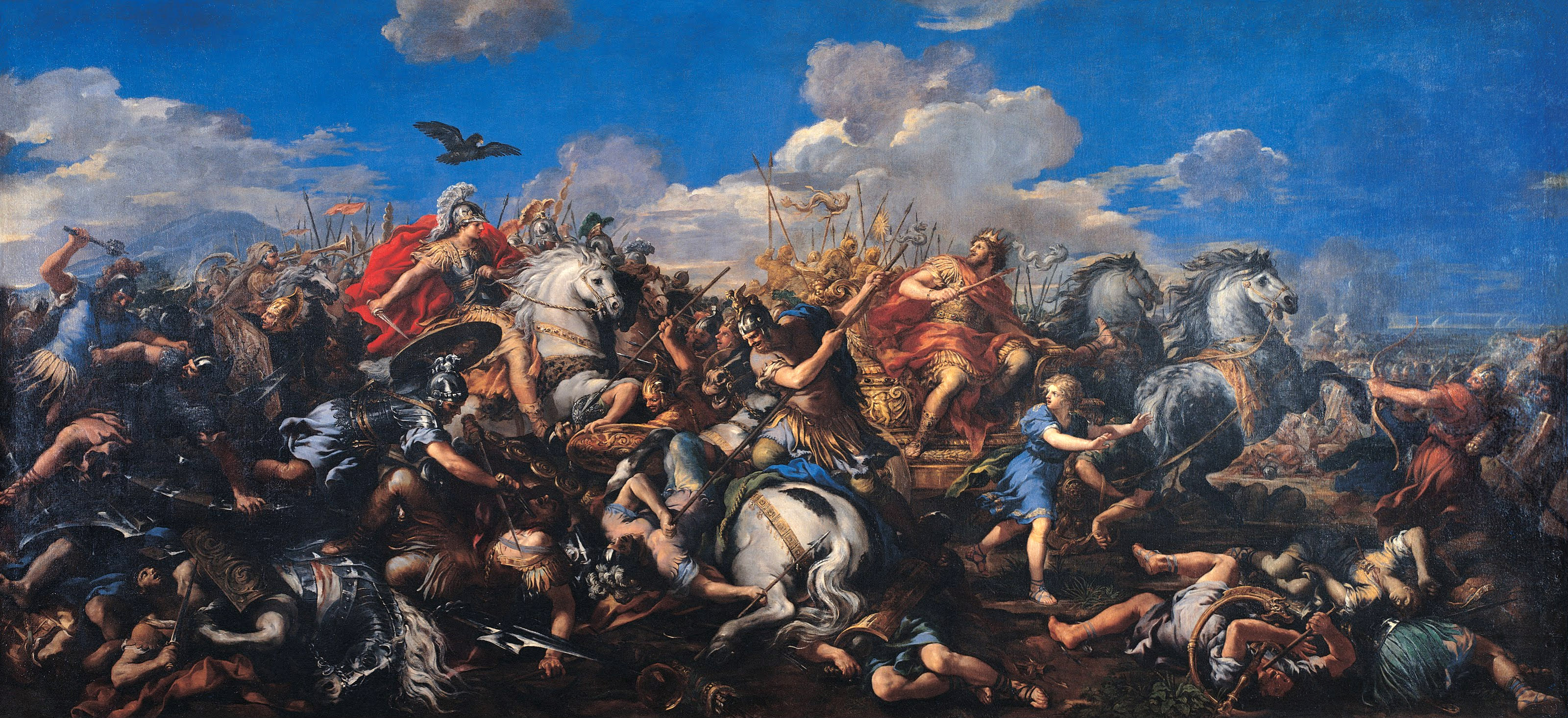 General 3200x1466 Battle of Alexander versus Darius Alexander the Great Pietro da Cortona classic art painting