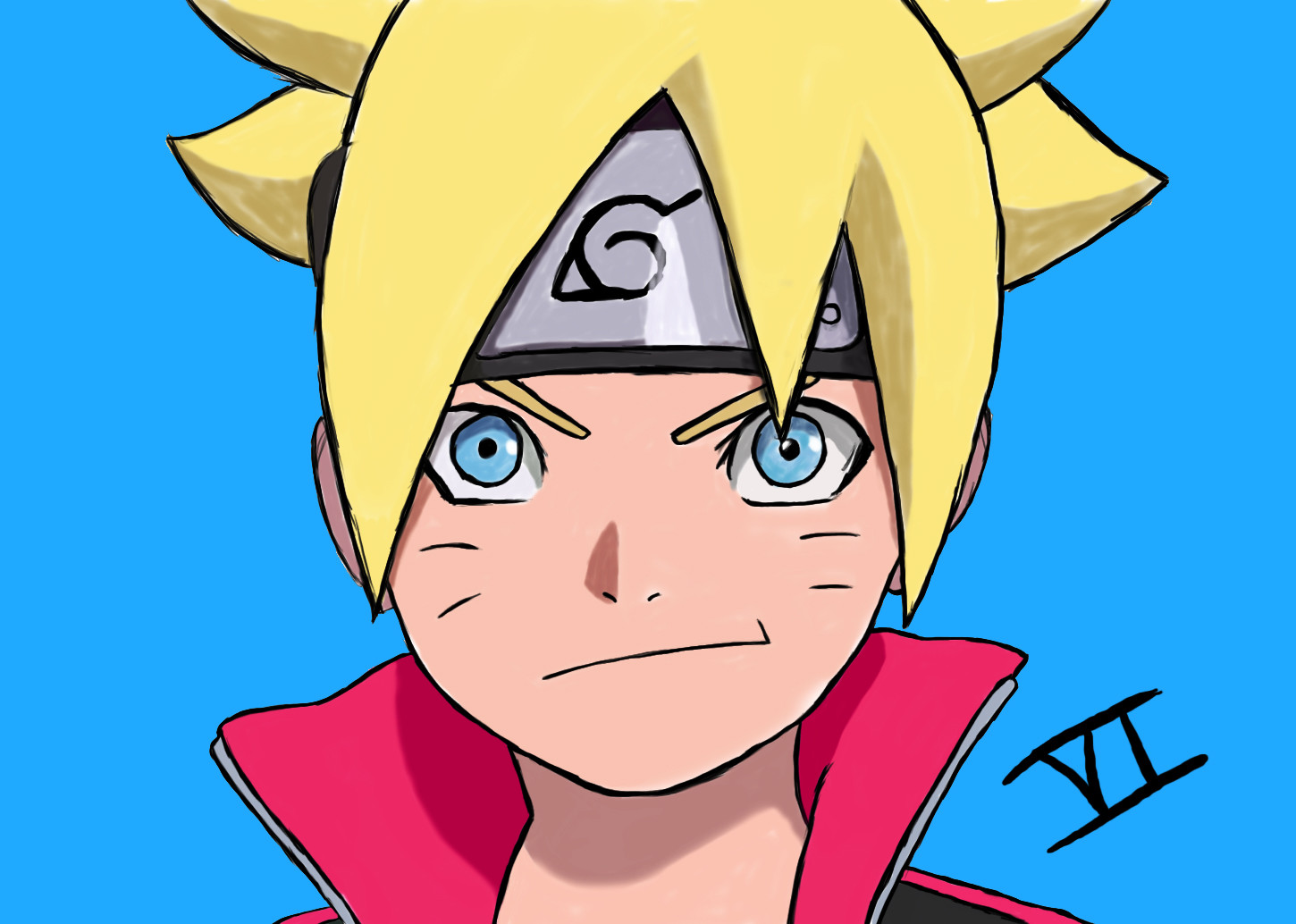 Anime 1450x1034 Uzumaki Boruto Boruto: Naruto Next Generations artwork illustration blue eyes anime blonde face
