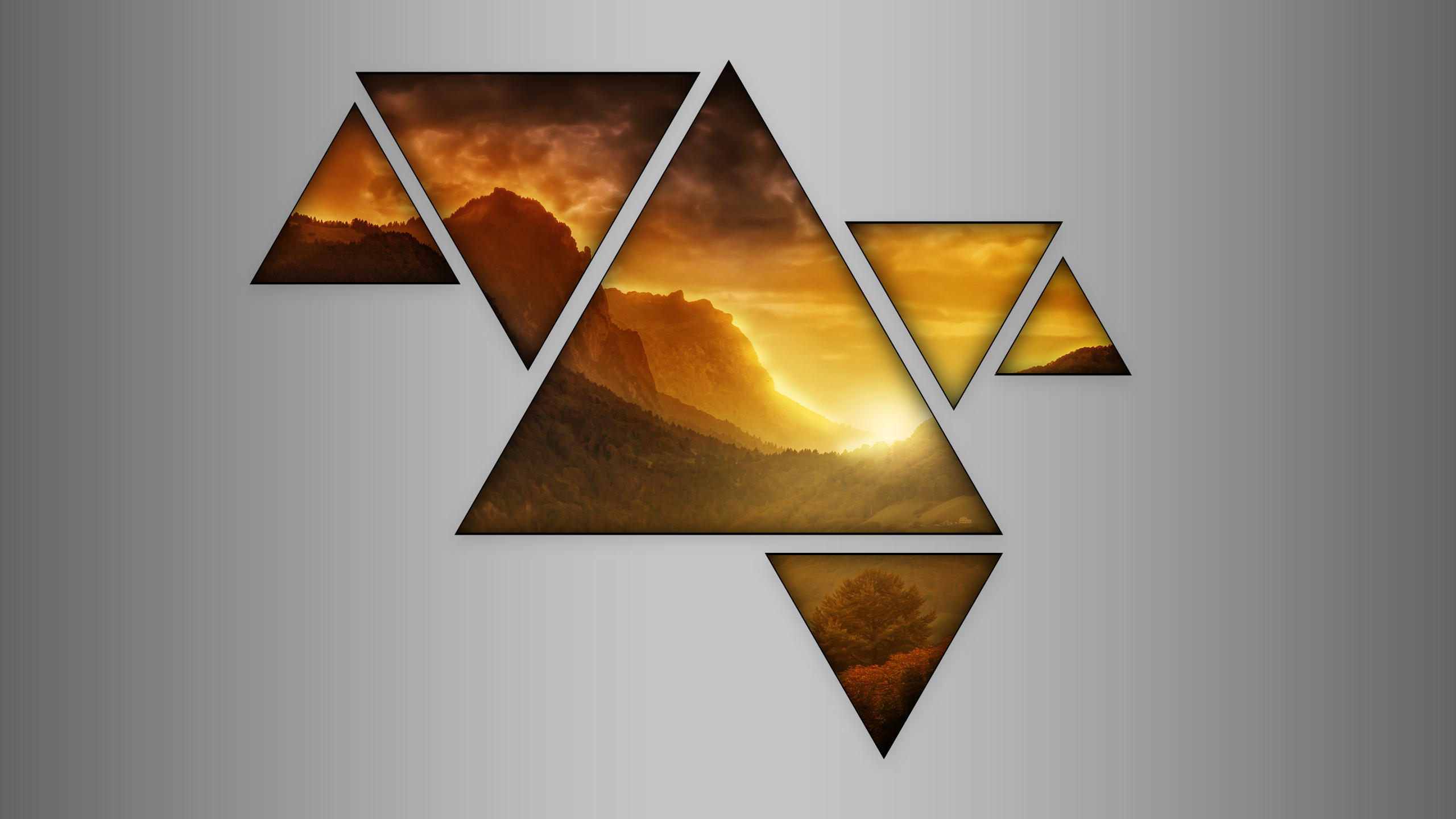 General 2560x1440 abstract mountains triangle