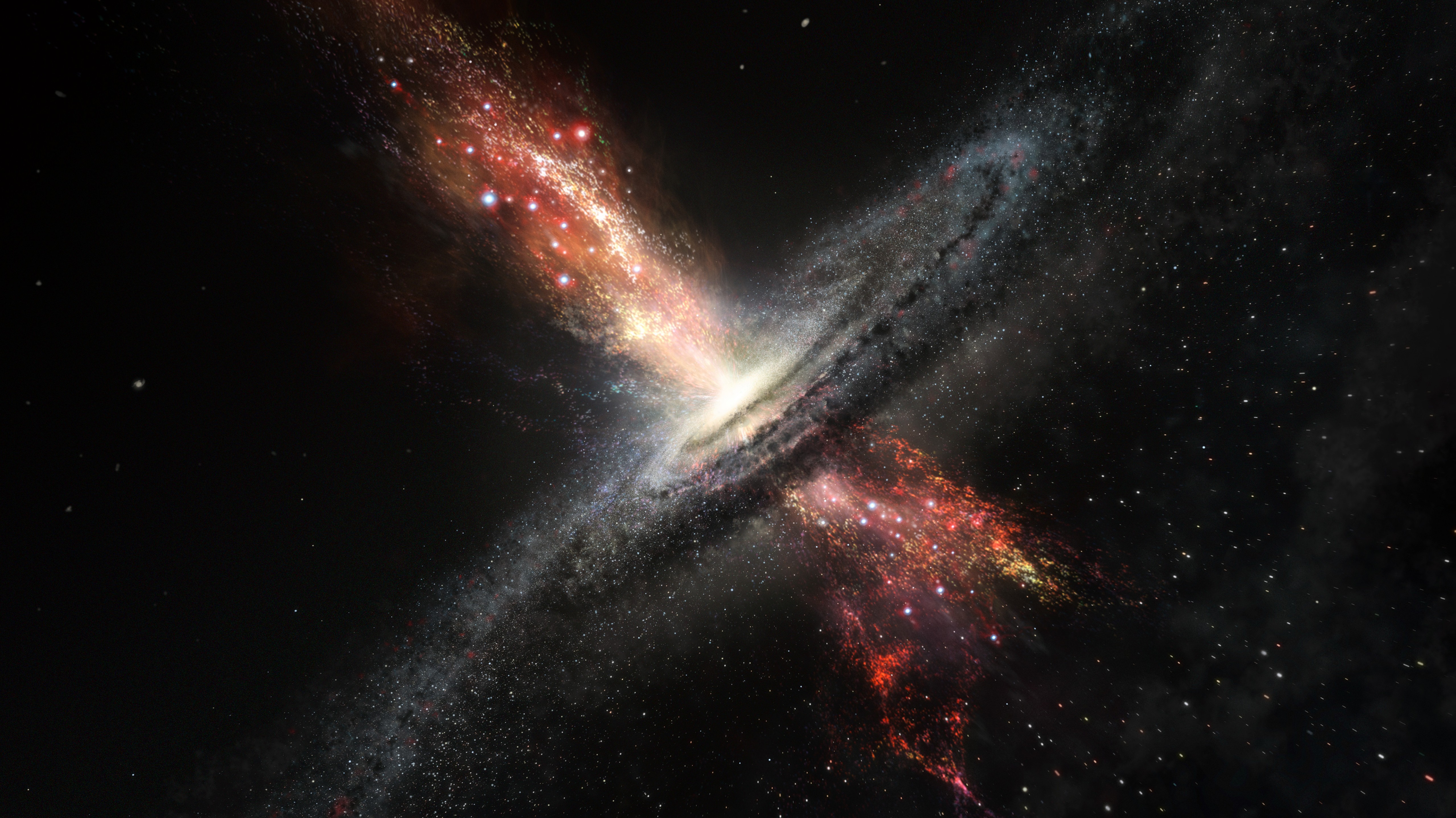 General 5120x2880 supermassive black hole black holes space stars galaxy destruction