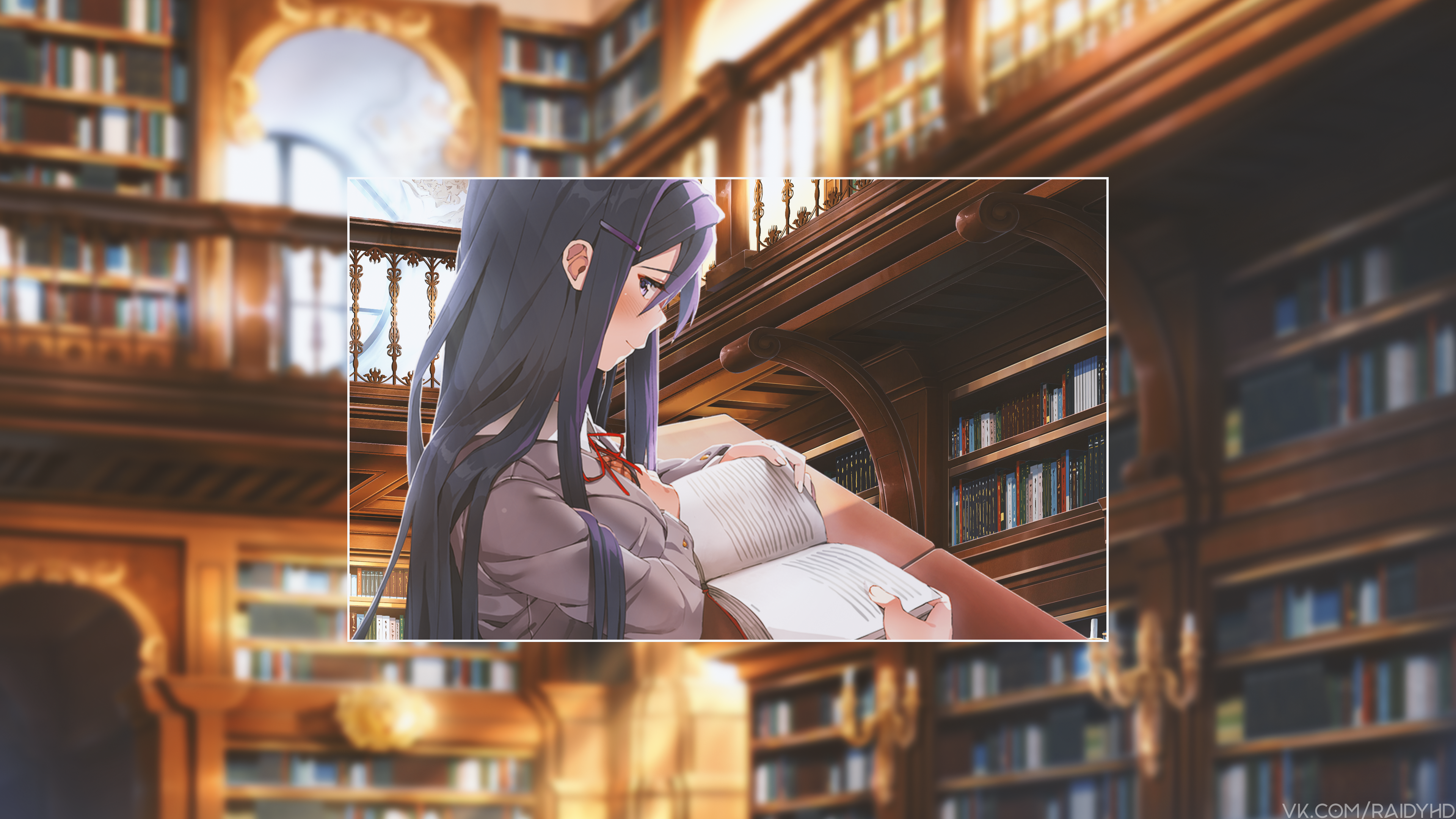 Anime 3840x2160 anime girls anime picture-in-picture Yuri (Doki Doki Literature Club) Doki Doki Literature Club library