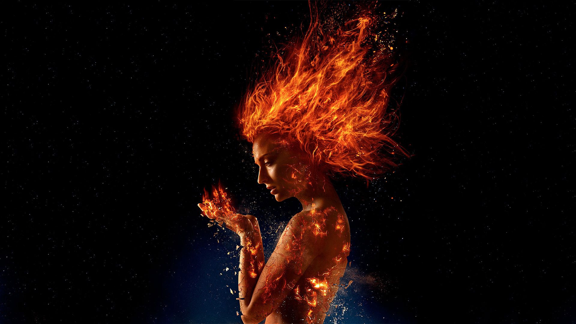 General 1920x1080 Marvel Comics Jean Grey dark phoenix movies superheroines fire X-Men artwork Sophie Turner