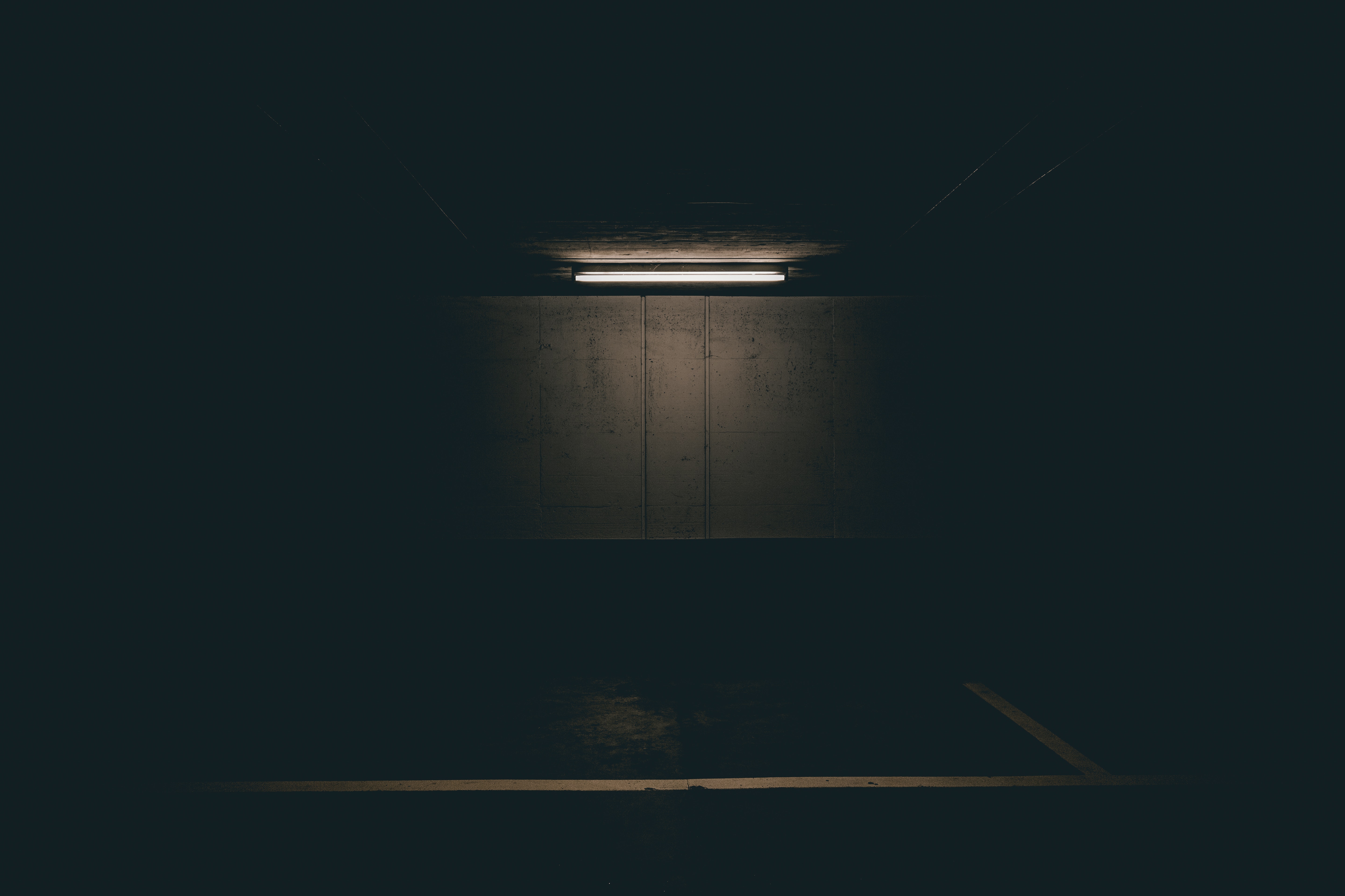 General 5760x3840 dark background dark spotlights black parking garage