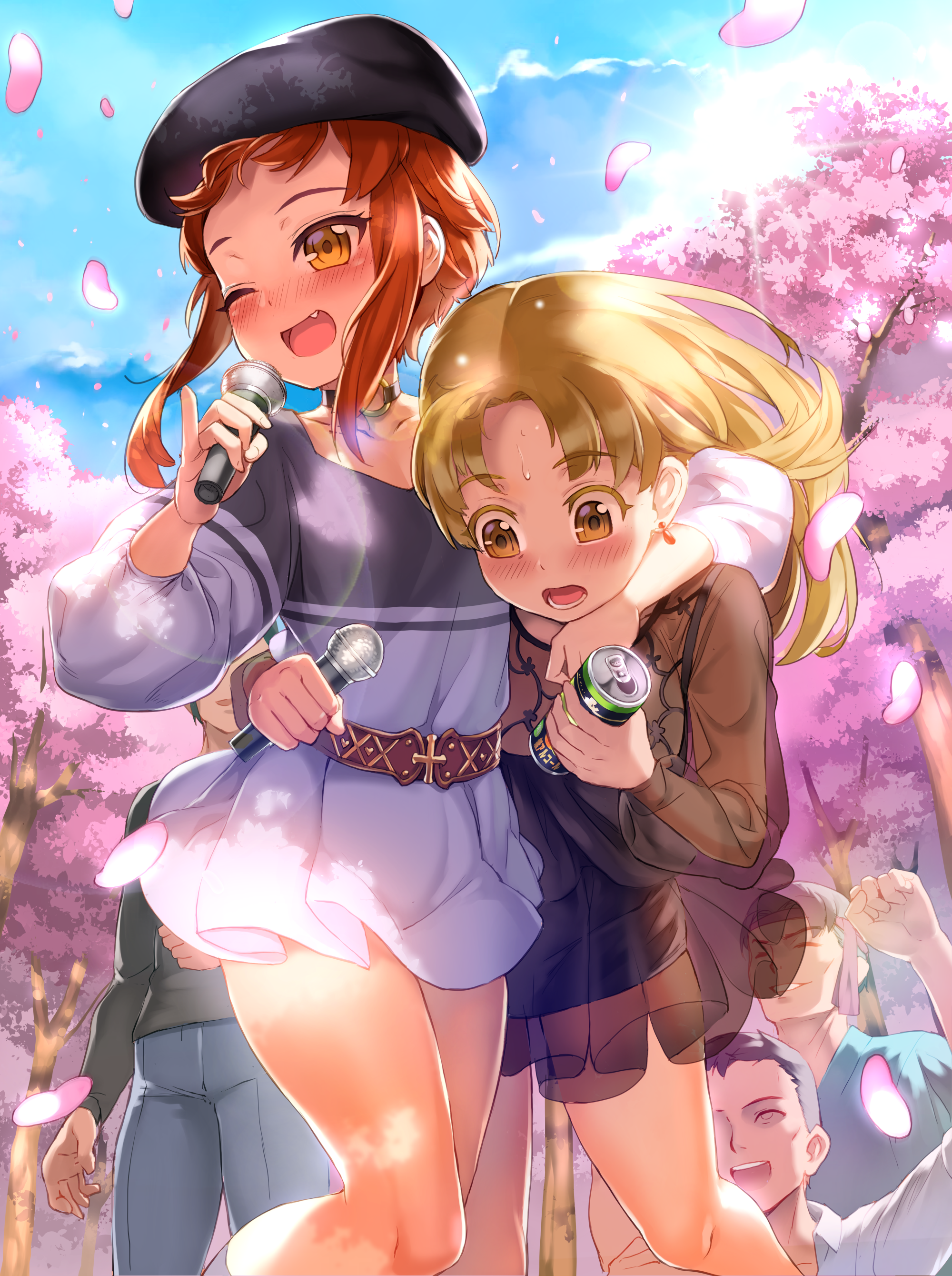 Anime 2000x2679 Xil picnic cherry blossom