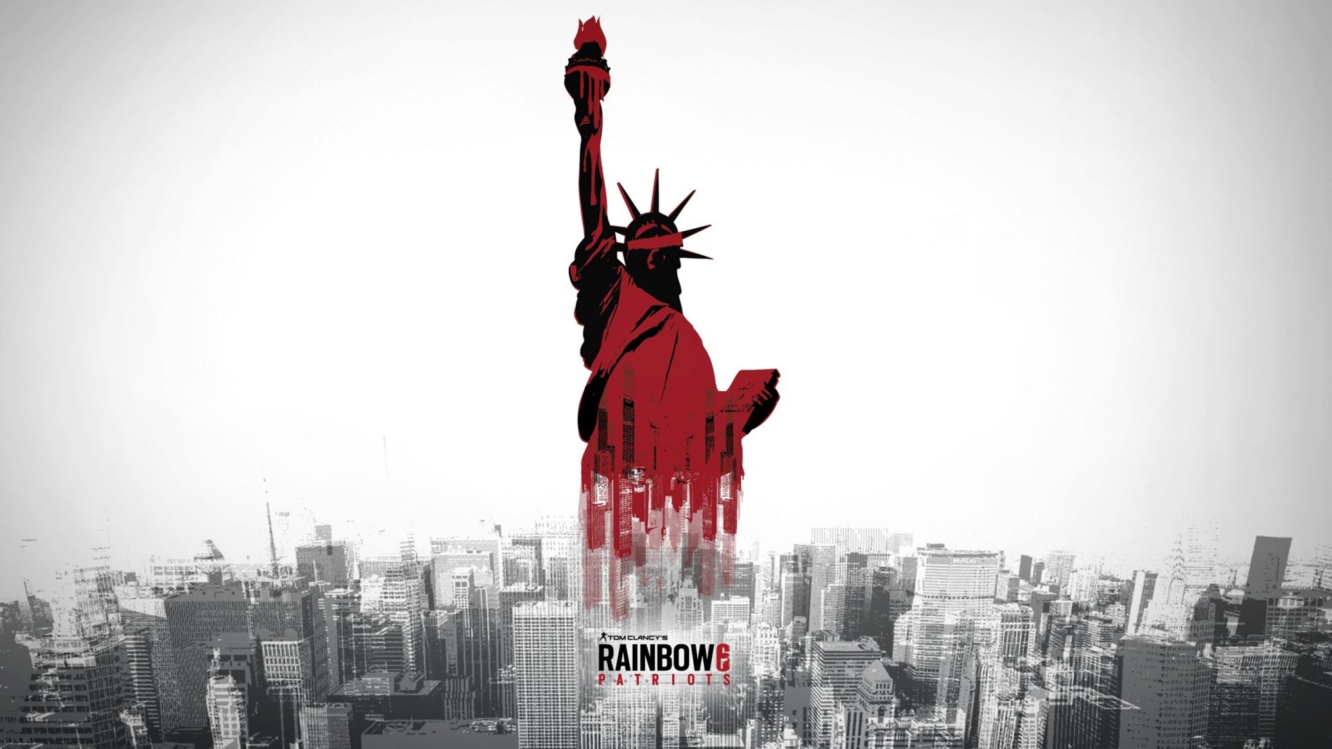 General 1920x1080 Rainbow Six: Siege Statue of Liberty video games PC gaming video game art cityscape selective coloring