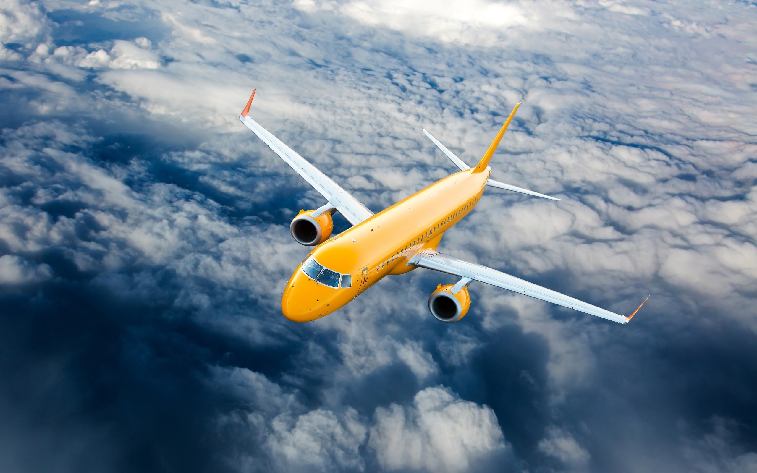 General 2560x1600 sky aircraft clouds vehicle yellow