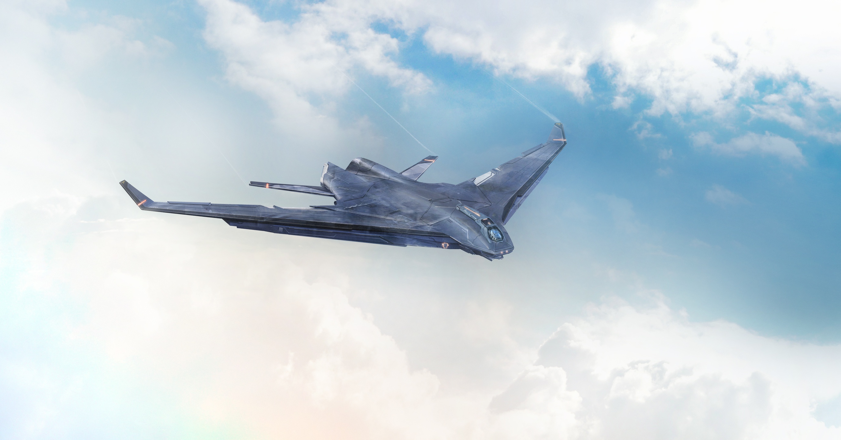 General 2750x1440 aircraft futuristic vehicle military artwork