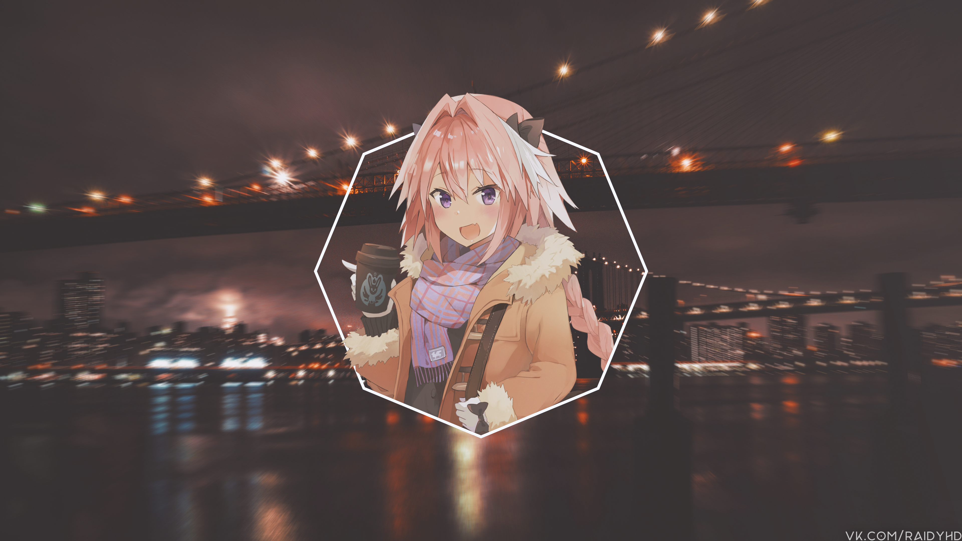 Anime 3840x2160 anime picture-in-picture Astolfo (Fate/Apocrypha) Fate series femboy anime boys