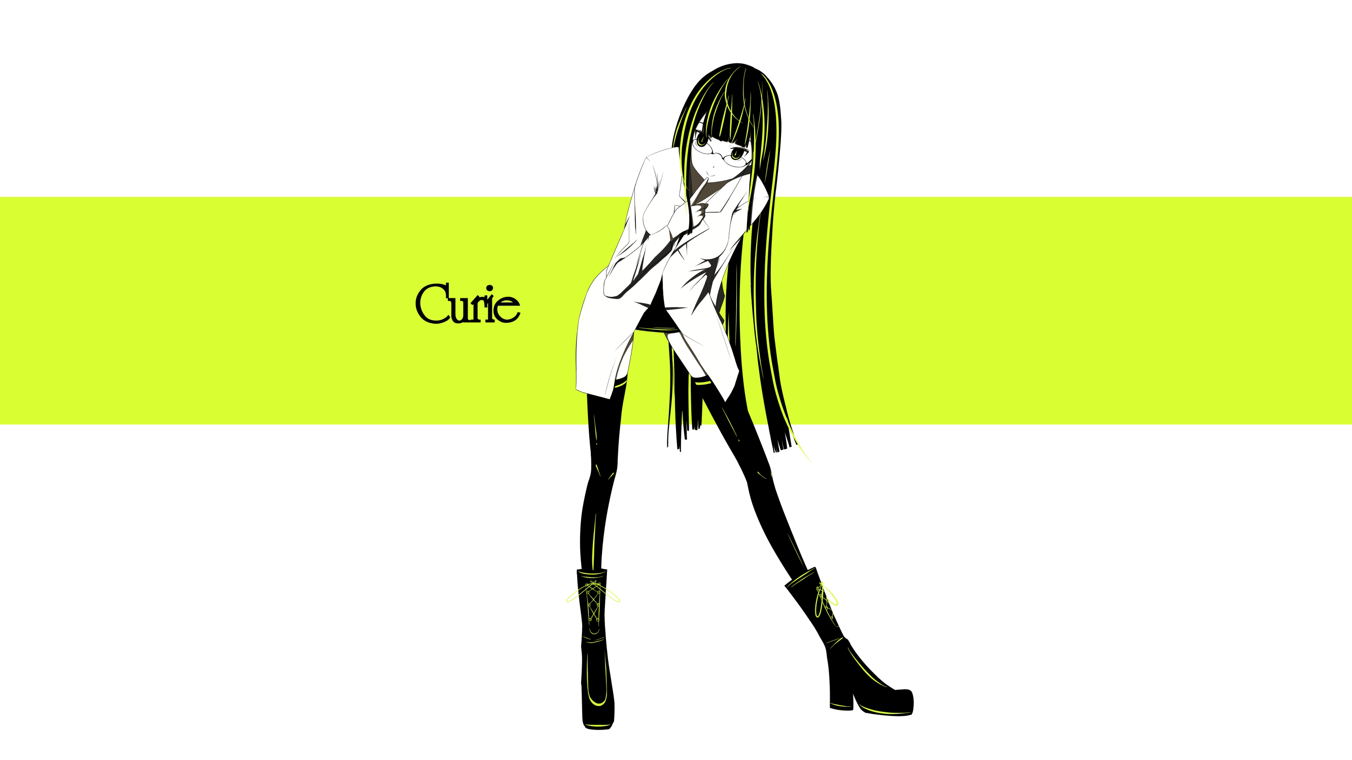 Anime 2666x1500 haru@ anime girls original characters simple background skirt meganekko